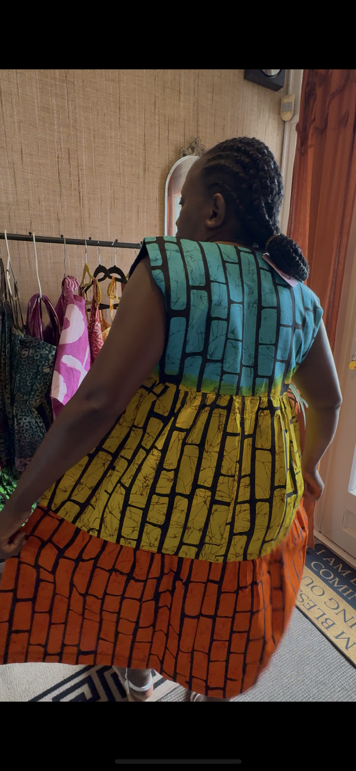 Colorful Patchwork Sleeveless Dress