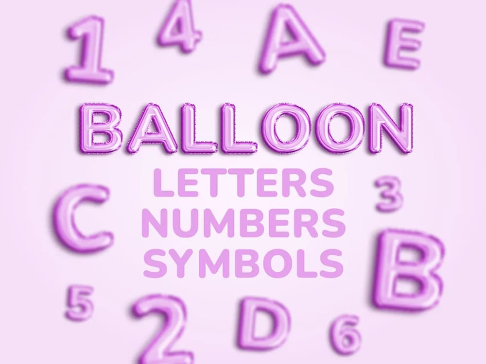Balloon Letters and Numbers Bundle
