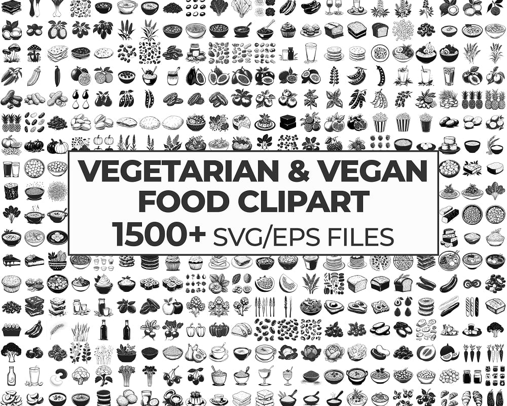Food, Sweets & Drinks Clipart Bundle