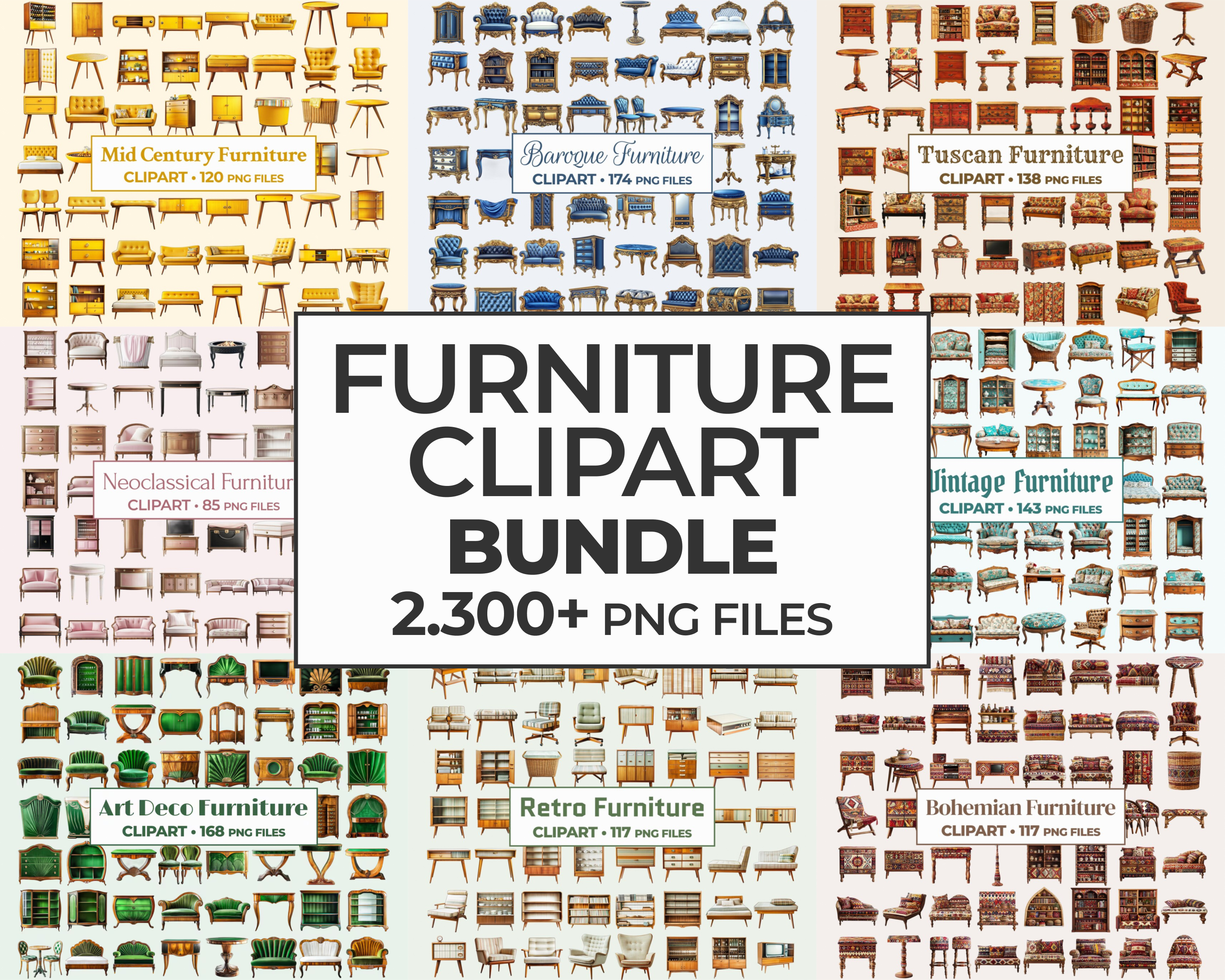Interior Design Clipart Bundle