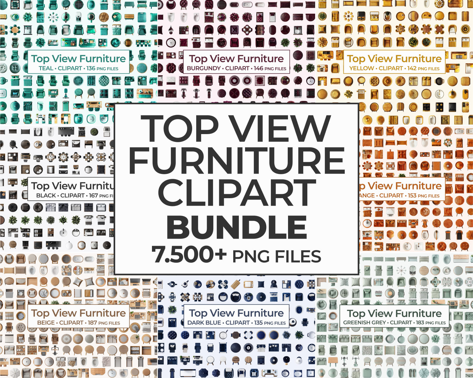 Furniture Clipart Mega Bundle