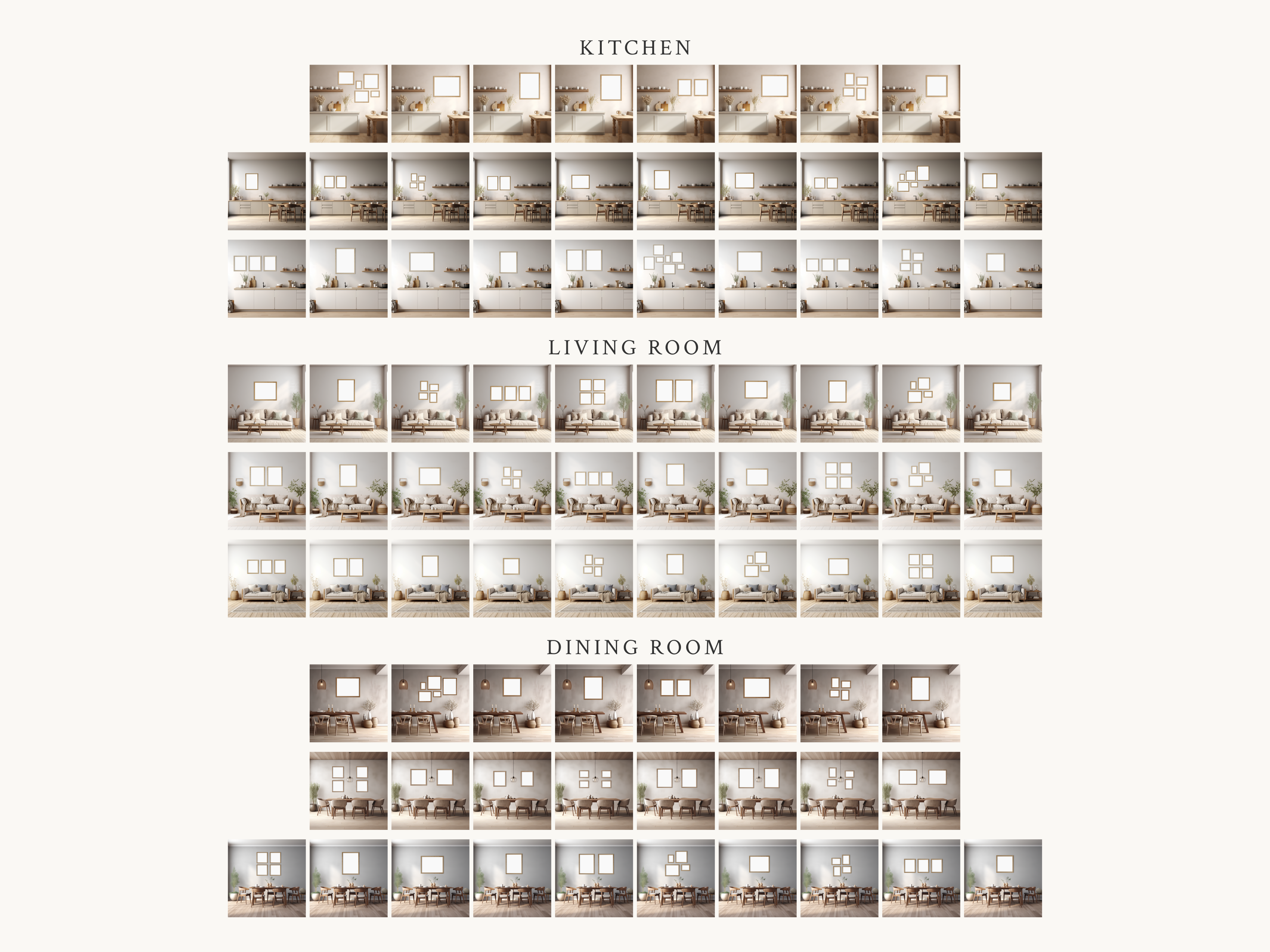 Nordic Style Interior Mockups Bundle in Photoshop