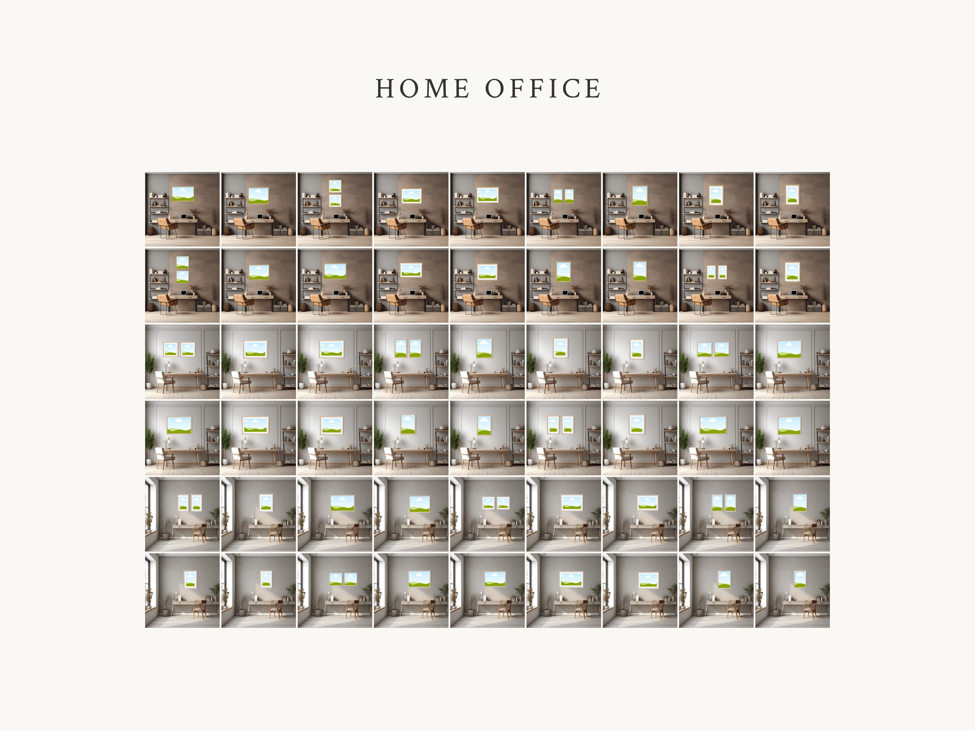 Nordic Style Interior Mockups Bundle in Canva