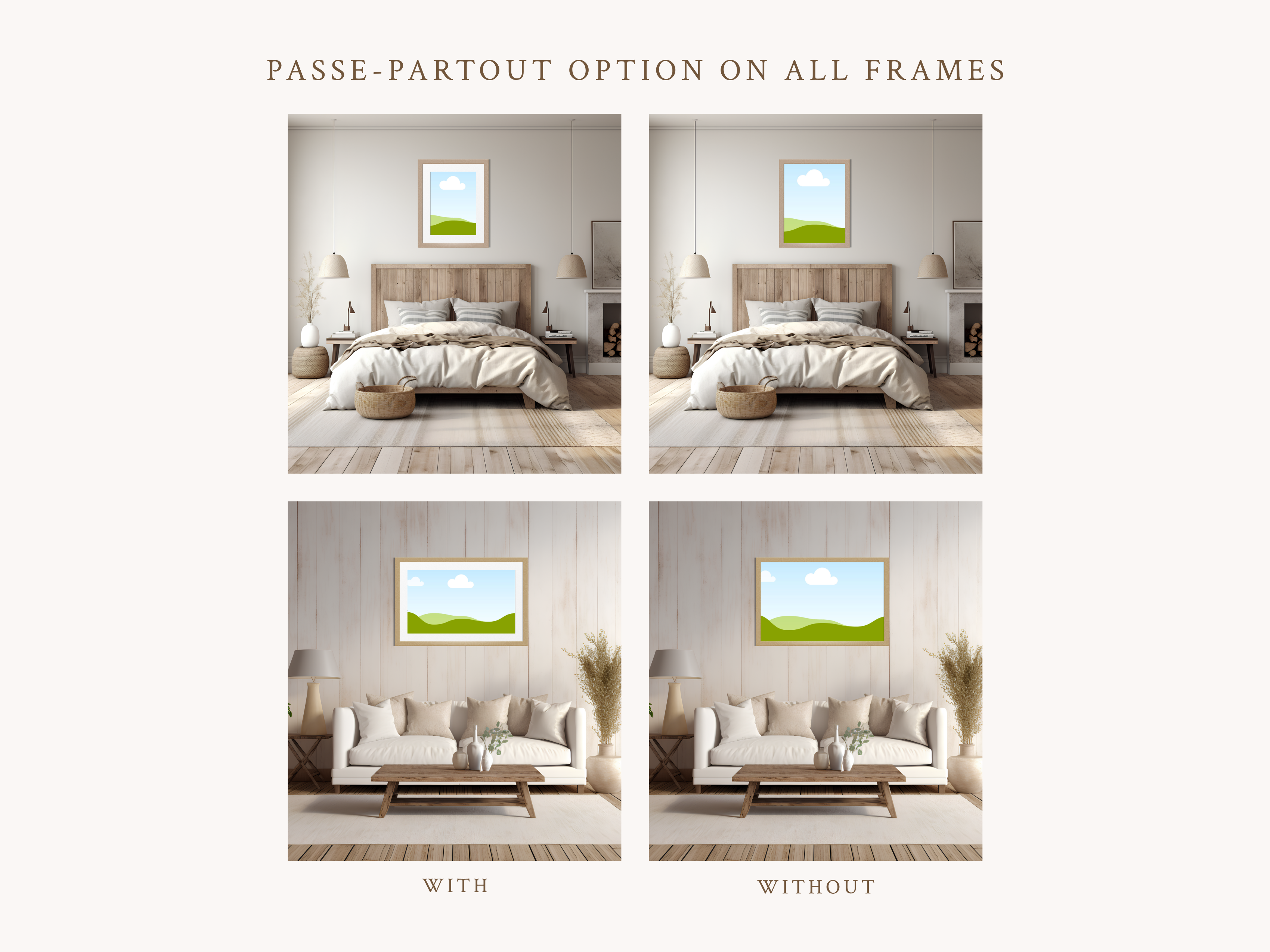 Farmhouse Style Interior Mockups Bundle in Canva