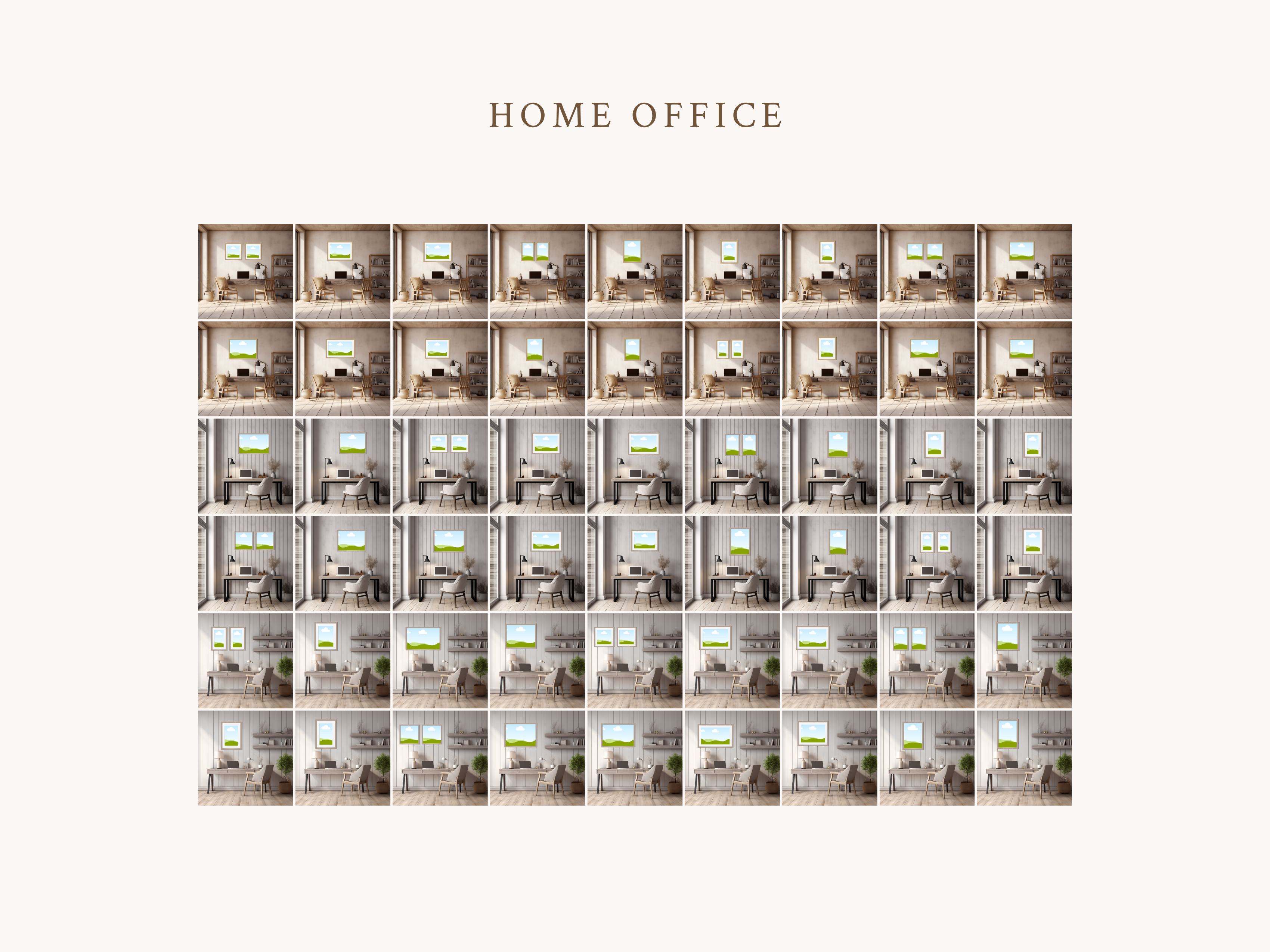 Farmhouse Style Interior Mockups Bundle in Canva