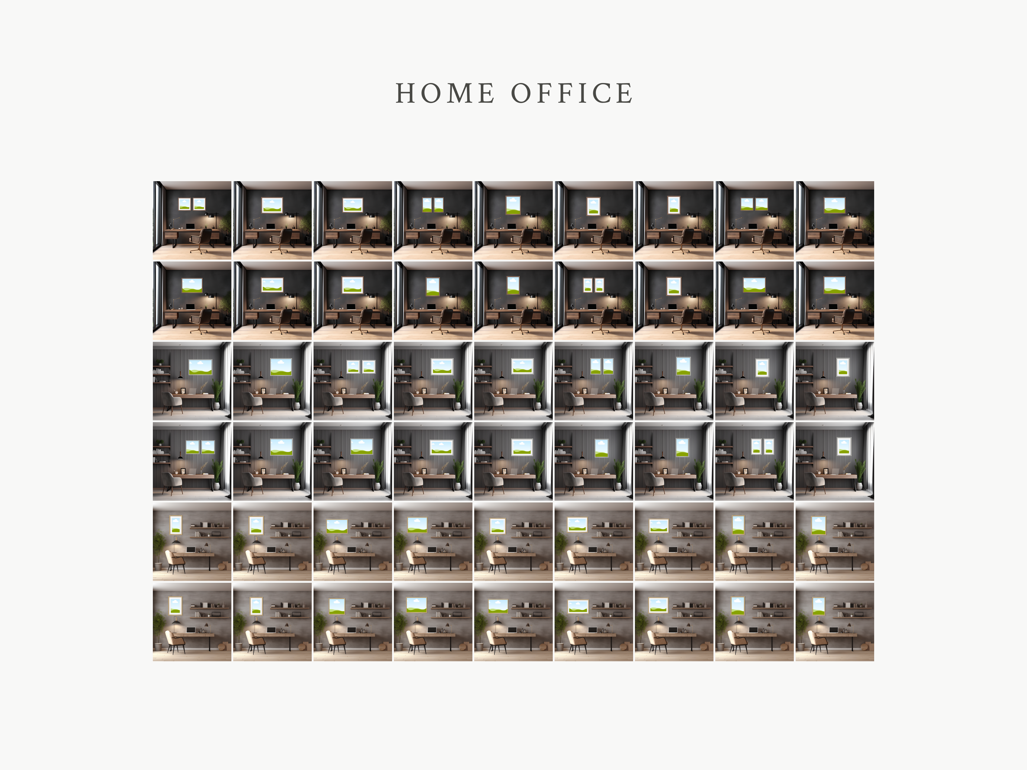 Contemporary Style Interior Mockups Bundle in Canva