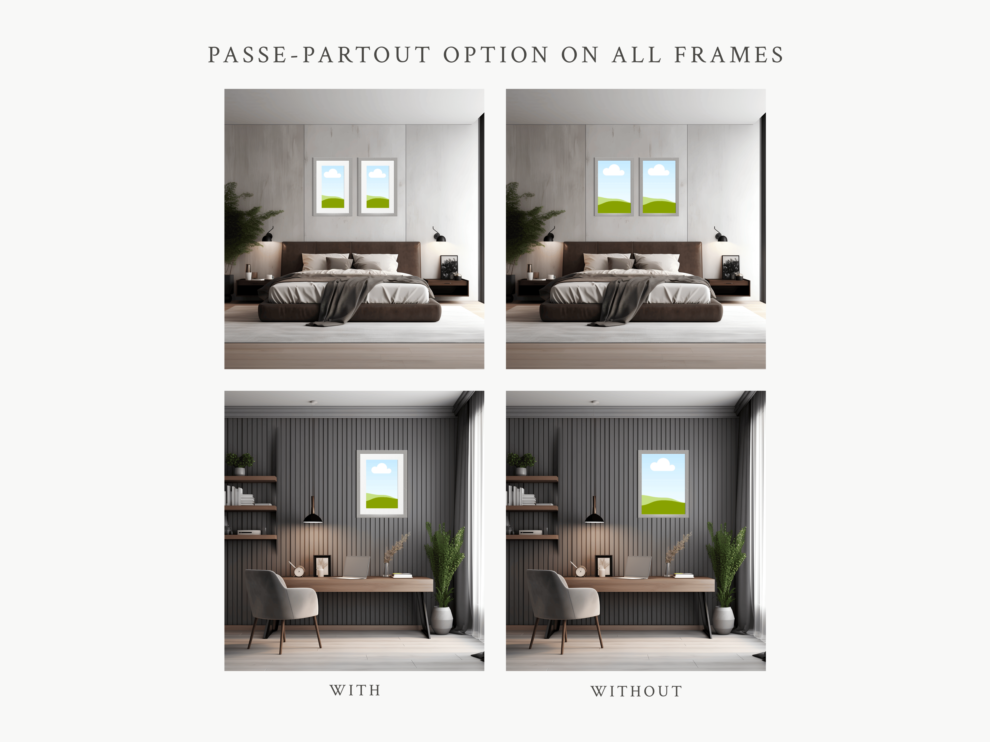 Contemporary Style Interior Mockups Bundle in Canva