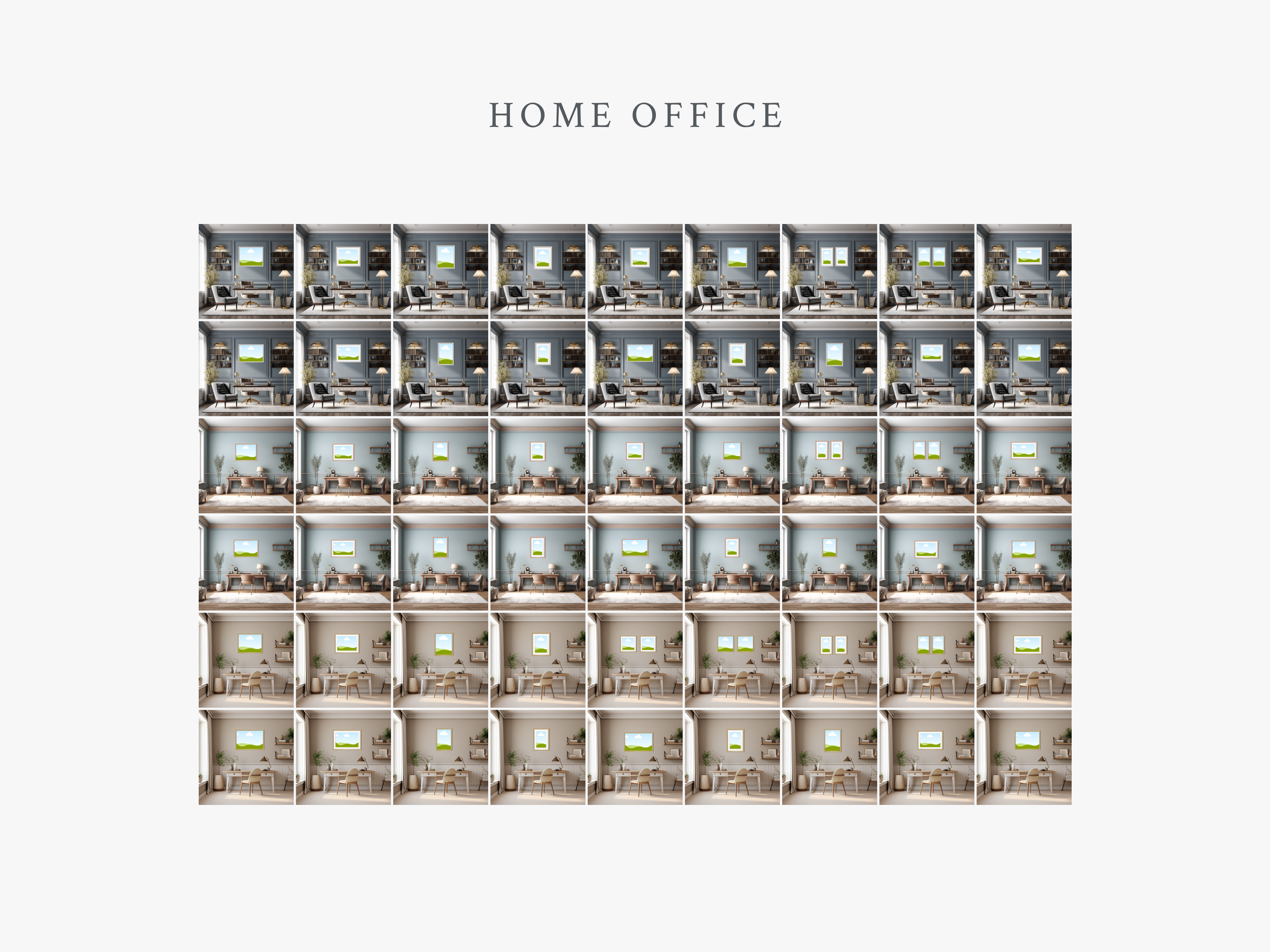 Colonial Style Interior Mockups Bundle in Canva