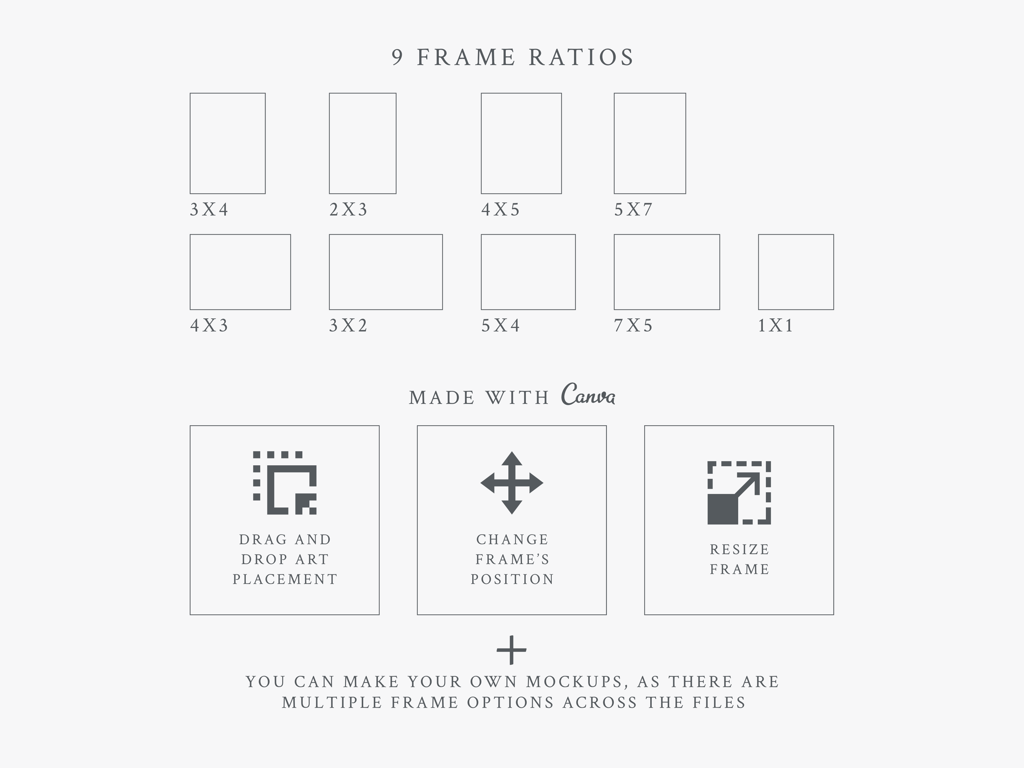 Colonial Style Interior Mockups Bundle in Canva