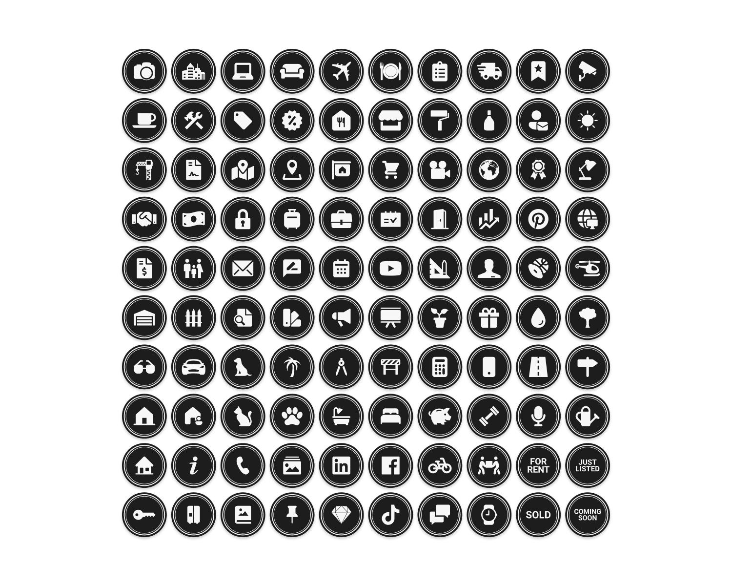 Black and White Real Estate Instagram Story Highlight Covers