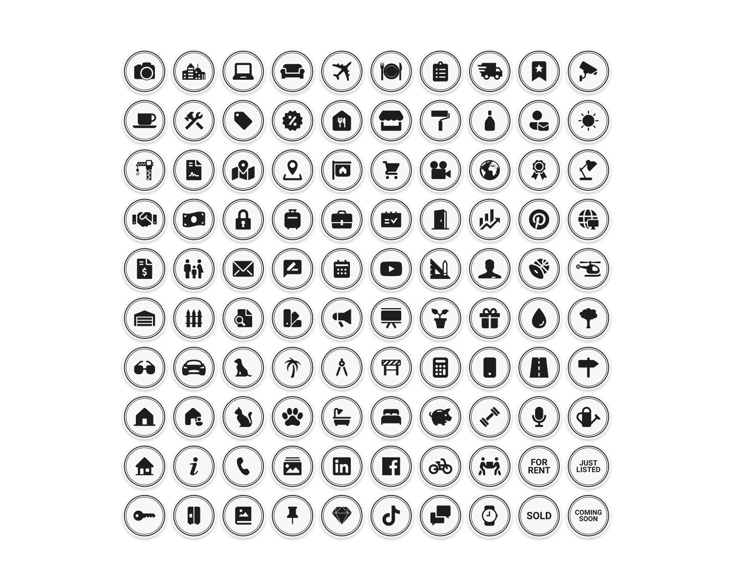 Black and White Real Estate Instagram Story Highlight Covers