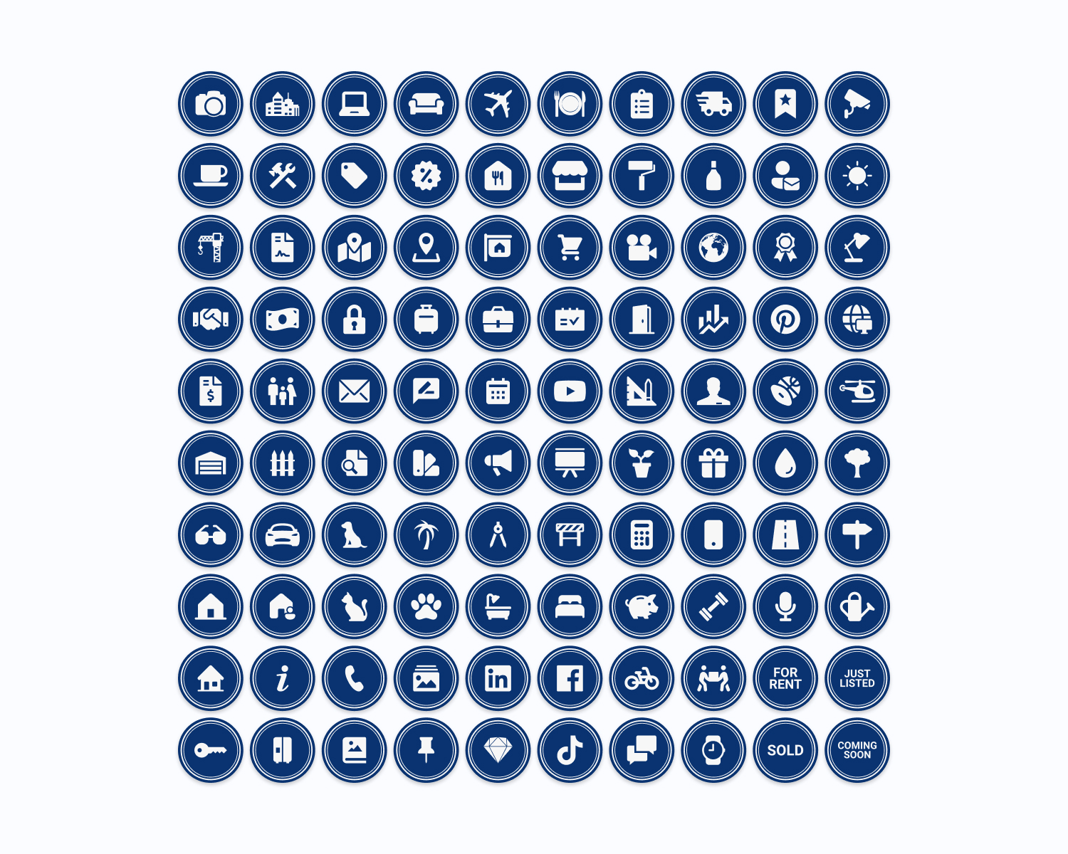 Blue Real Estate Instagram Story Highlight Covers