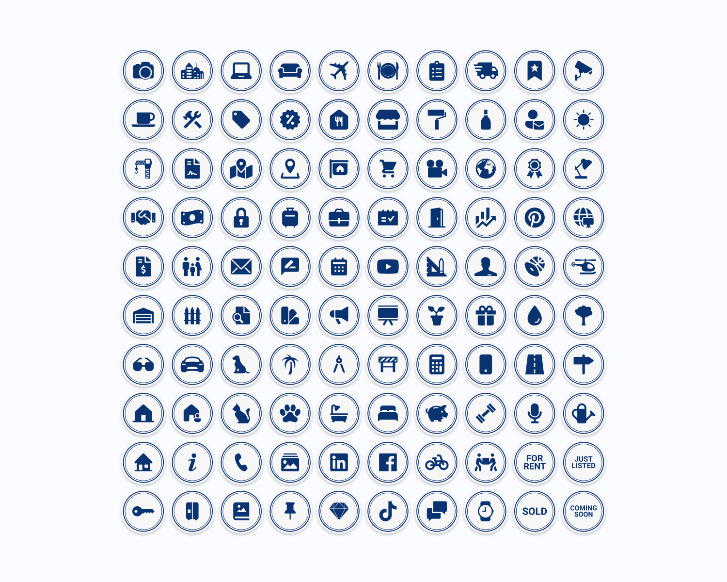 Blue Real Estate Instagram Story Highlight Covers