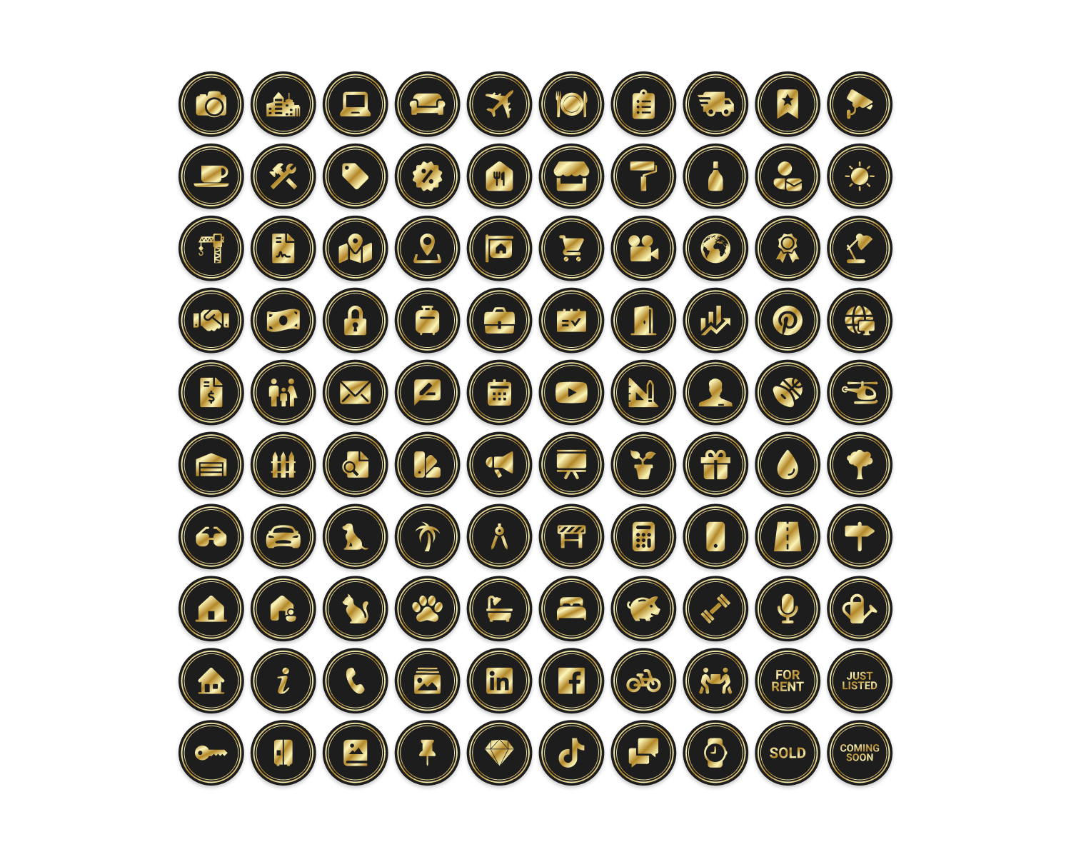 Gold Real Estate Instagram Story Highlight Covers