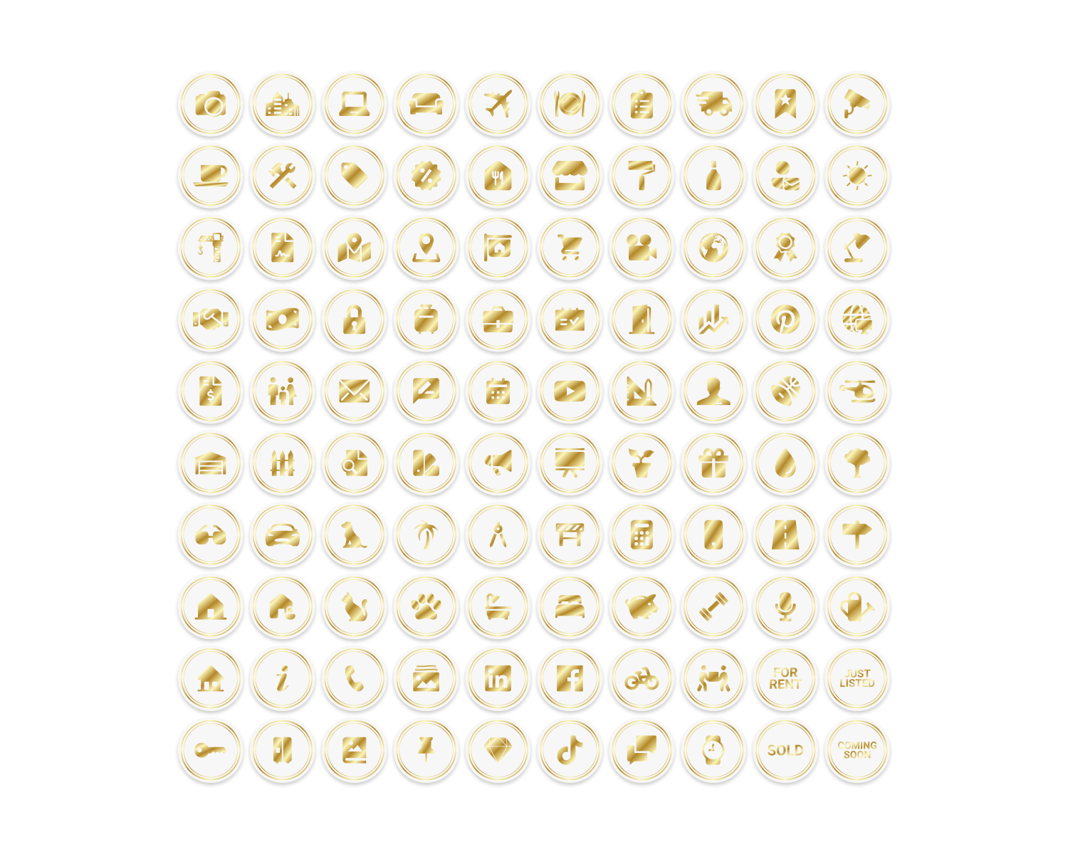 Gold Real Estate Instagram Story Highlight Covers