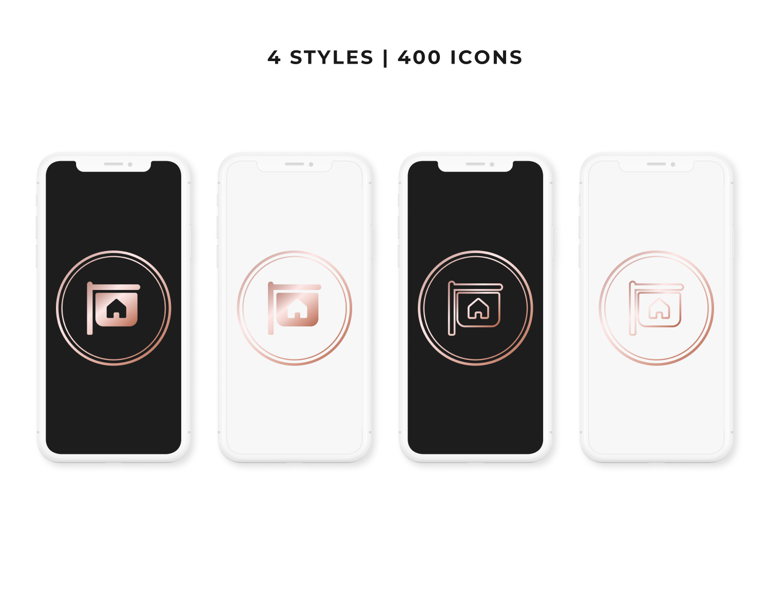 Rose Gold Real Estate Instagram Story Highlight Covers