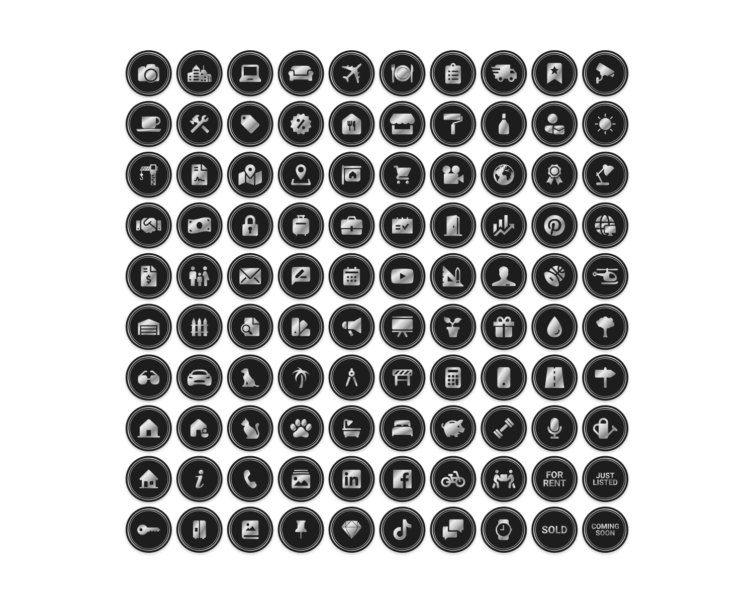 Silver Real Estate Instagram Story Highlight Covers