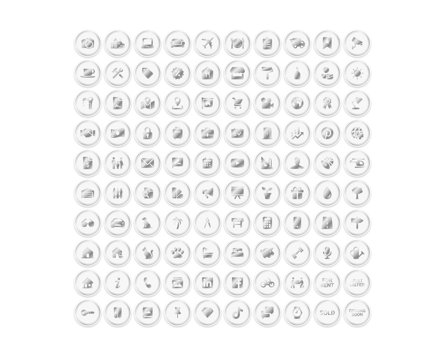 Silver Real Estate Instagram Story Highlight Covers