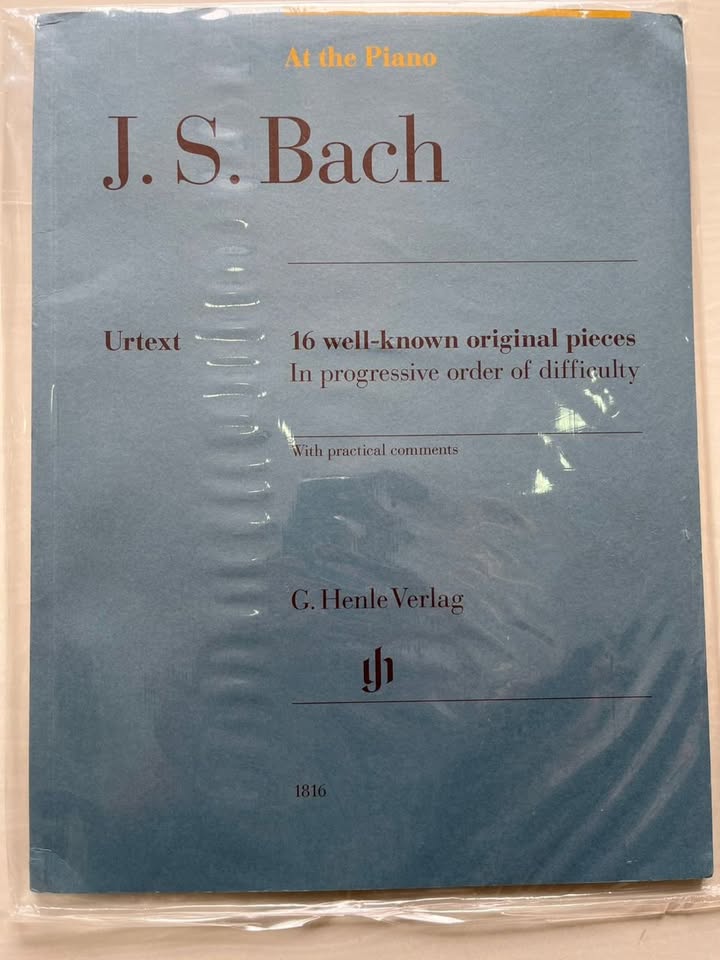 G. Henle Verlag Urtext JOHANN SEBASTIAN BACH At the Piano - 16 well-known original pieces