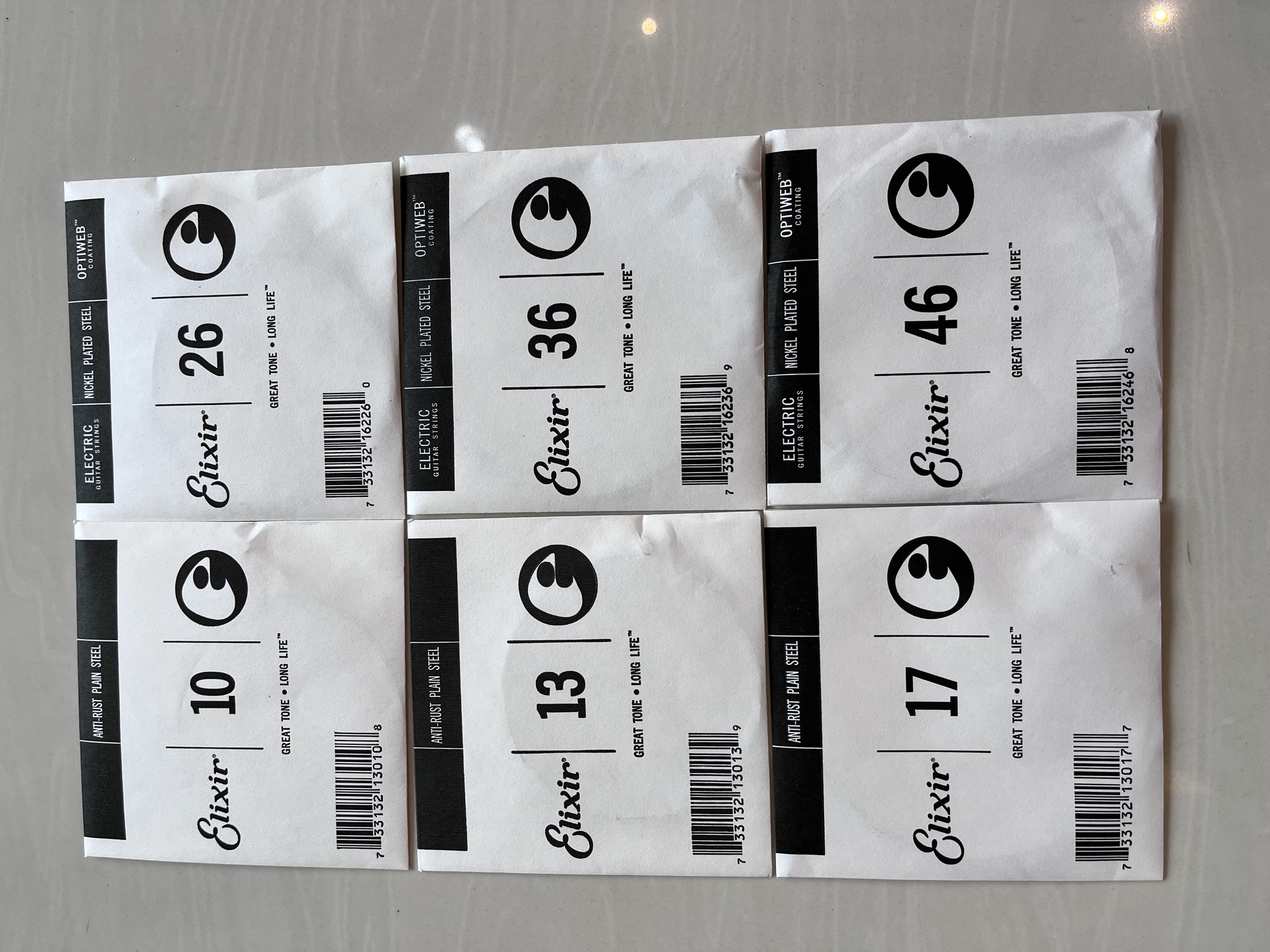 Elixir Strings Guitar Strings Electric Nickel Plated Steel with OPTIWEB Coating Light (.010-.046)