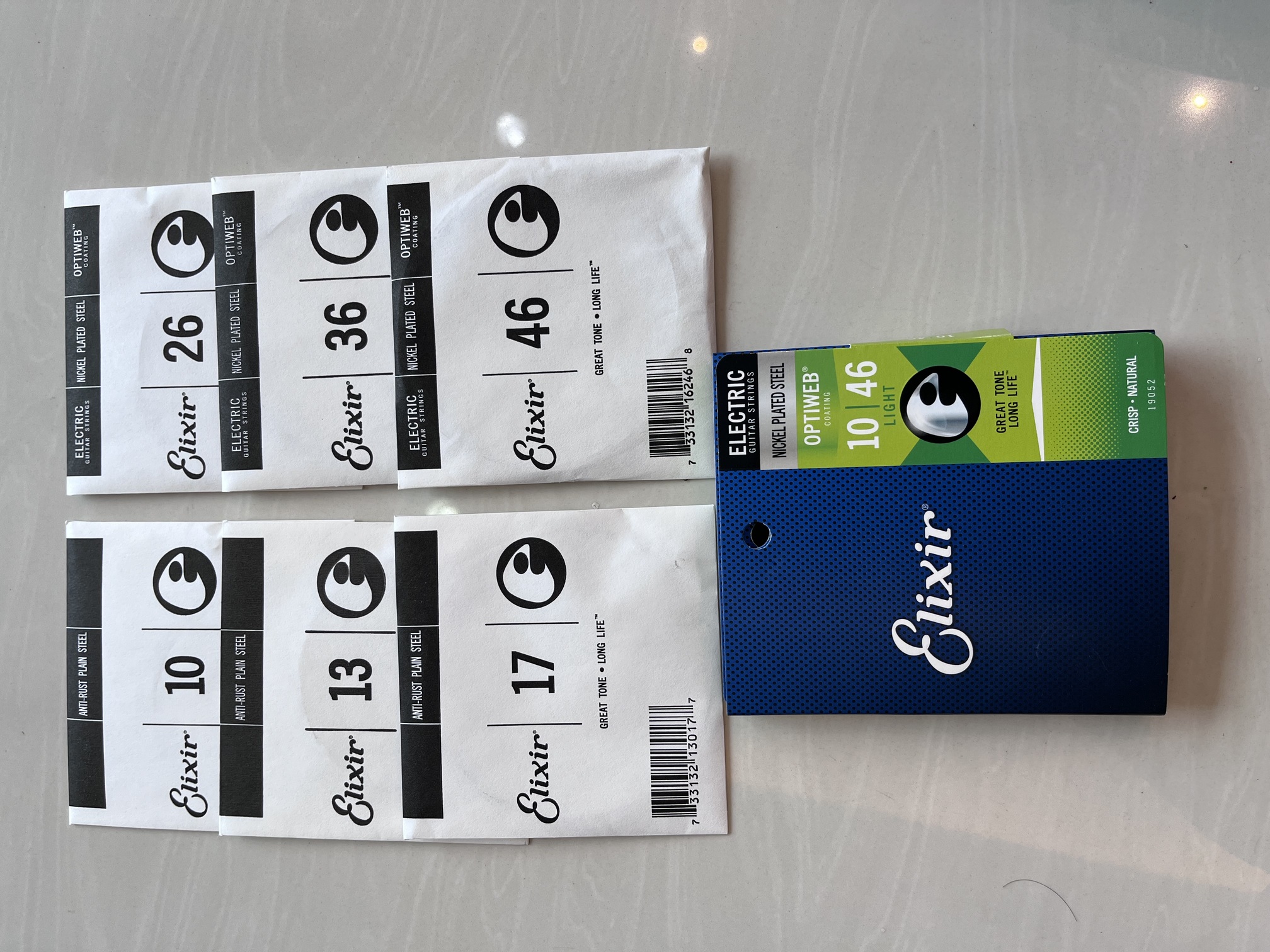 Elixir Strings Guitar Strings Electric Nickel Plated Steel with OPTIWEB Coating Light (.010-.046)