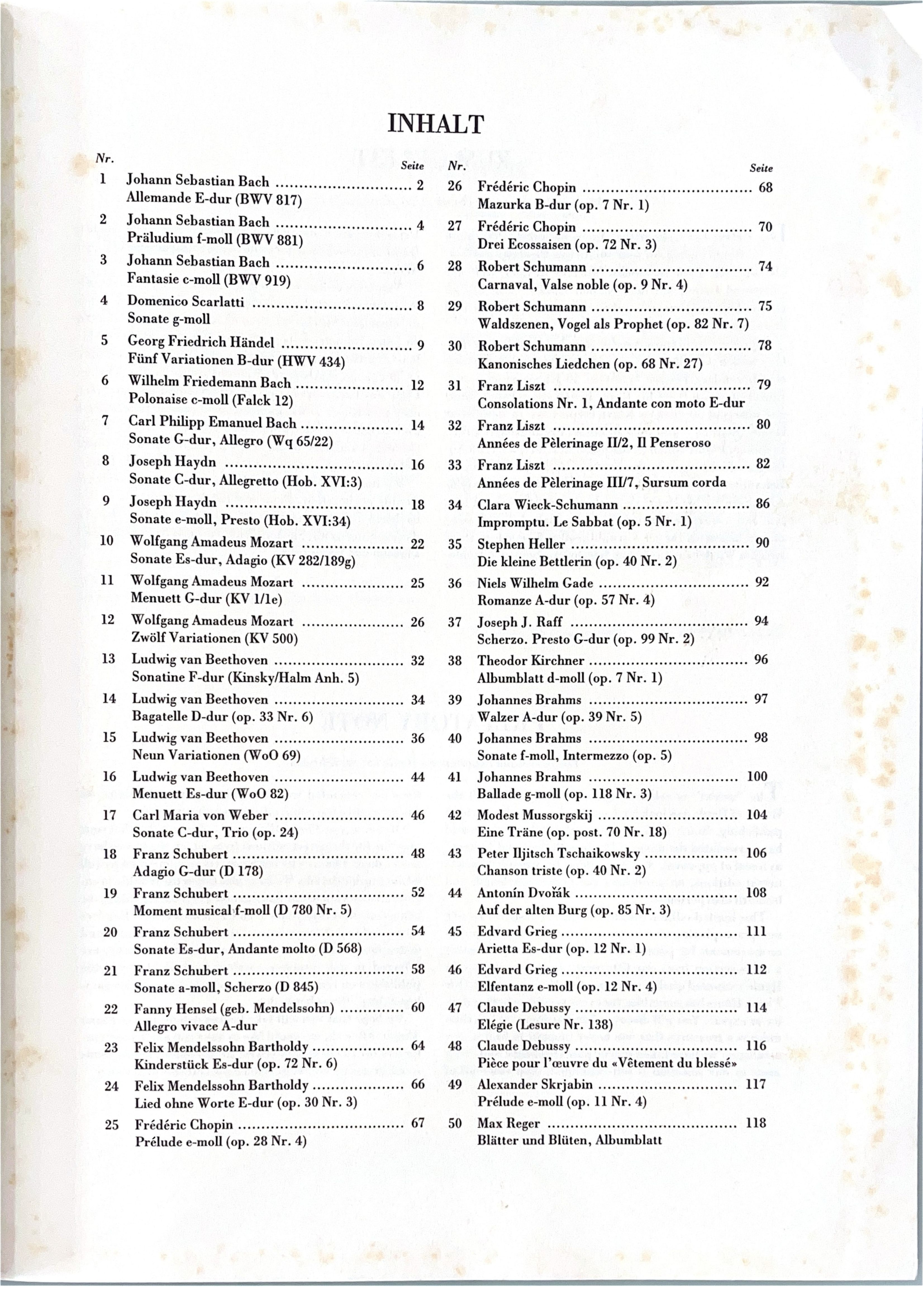 Piano Album 50 Ausgewählte Klavierstücke Selected Piano Pieces G. Henle Verlag