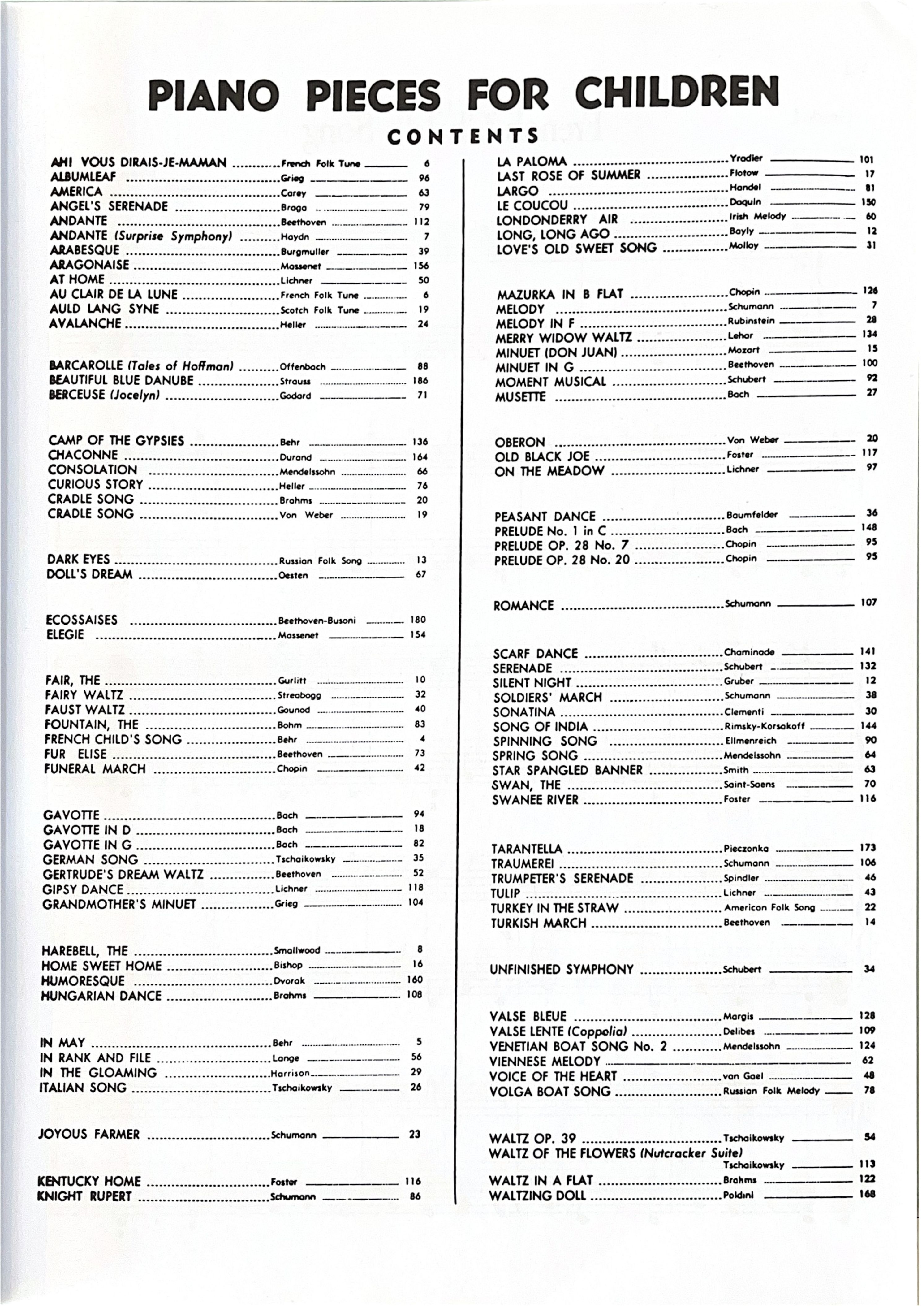 Piano Pieces for Children Everybody's Favorite Series No. 3 Music Sales America Softcover