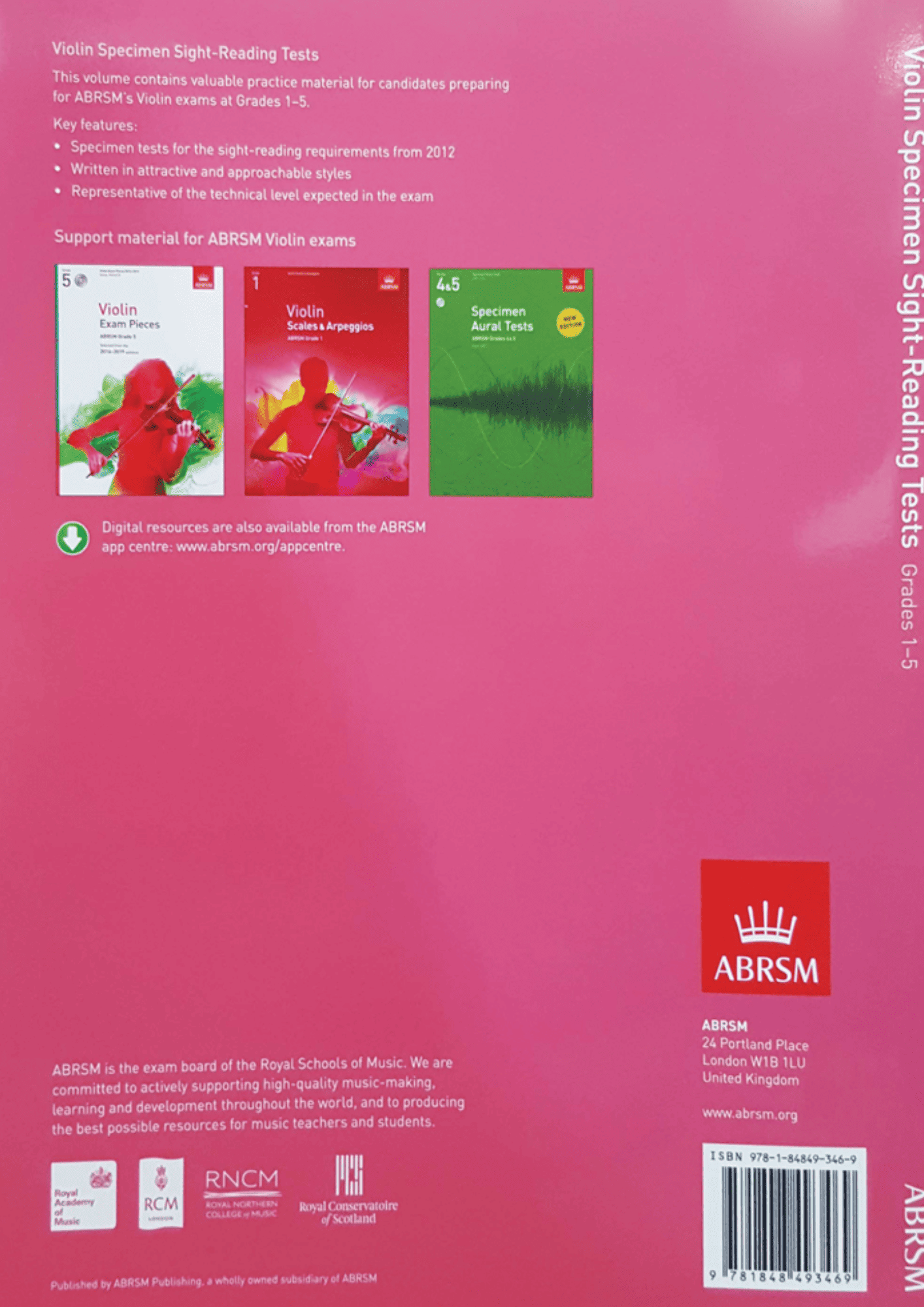 ABRSM Violin Specimen Sight-Reading Tests Grade 1-5, Grades 6-8