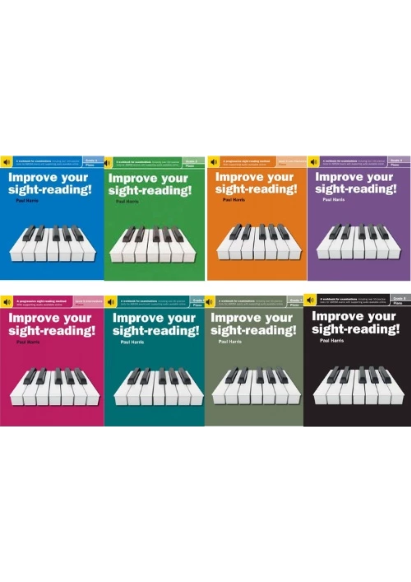 Improve Your Sight-Reading! Piano By Paul Harris Grade 1 to Grade 8 Advanced