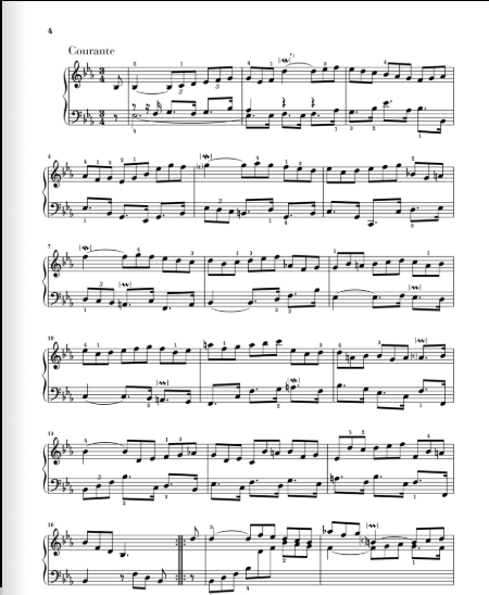 G. Henle Verlag Johann Sebastian Bach French Suite IV E flat major BWV 815