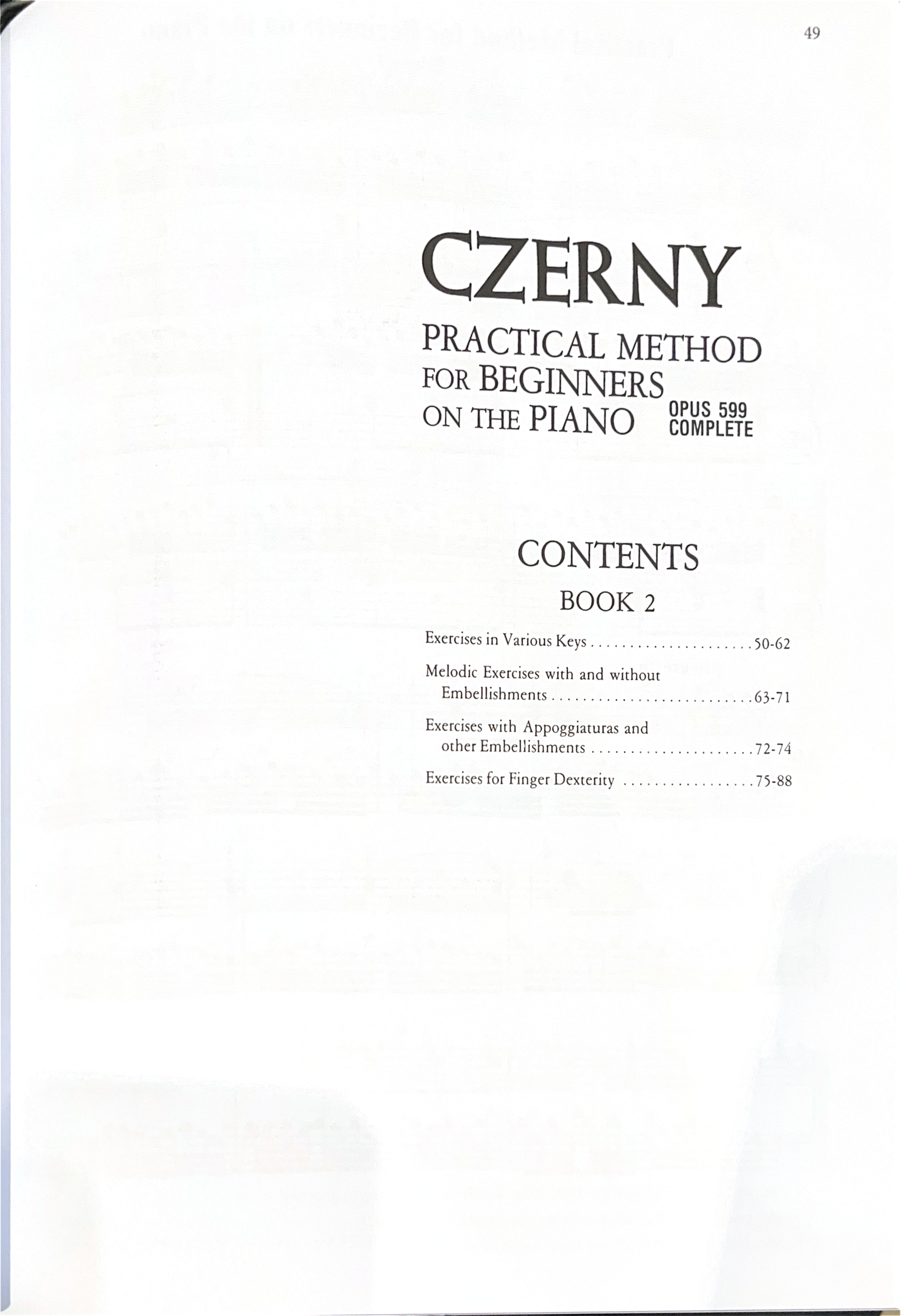 Alfred's Classic Editions Czerny: Practical Method for Beginners, Op. 599: Piano Book