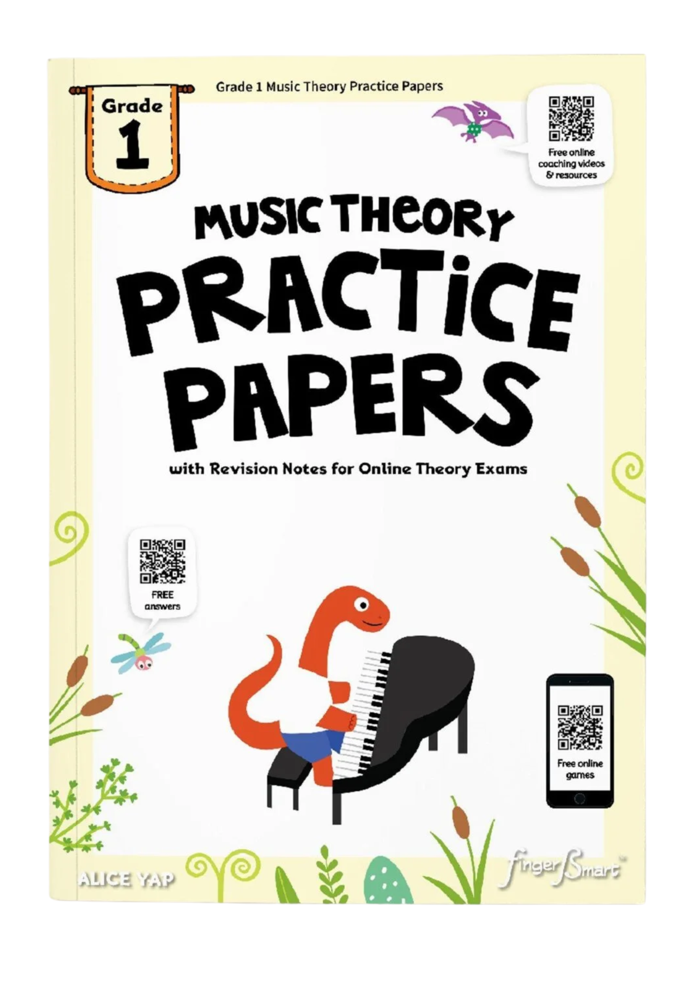 Fingersmart Music Theory Practice Papers Grade 1, Grade 2, Grade 3, Grade 4, Grade 5