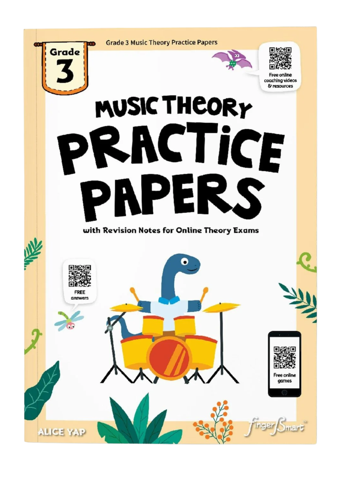 Fingersmart Music Theory Practice Papers Grade 1, Grade 2, Grade 3, Grade 4, Grade 5