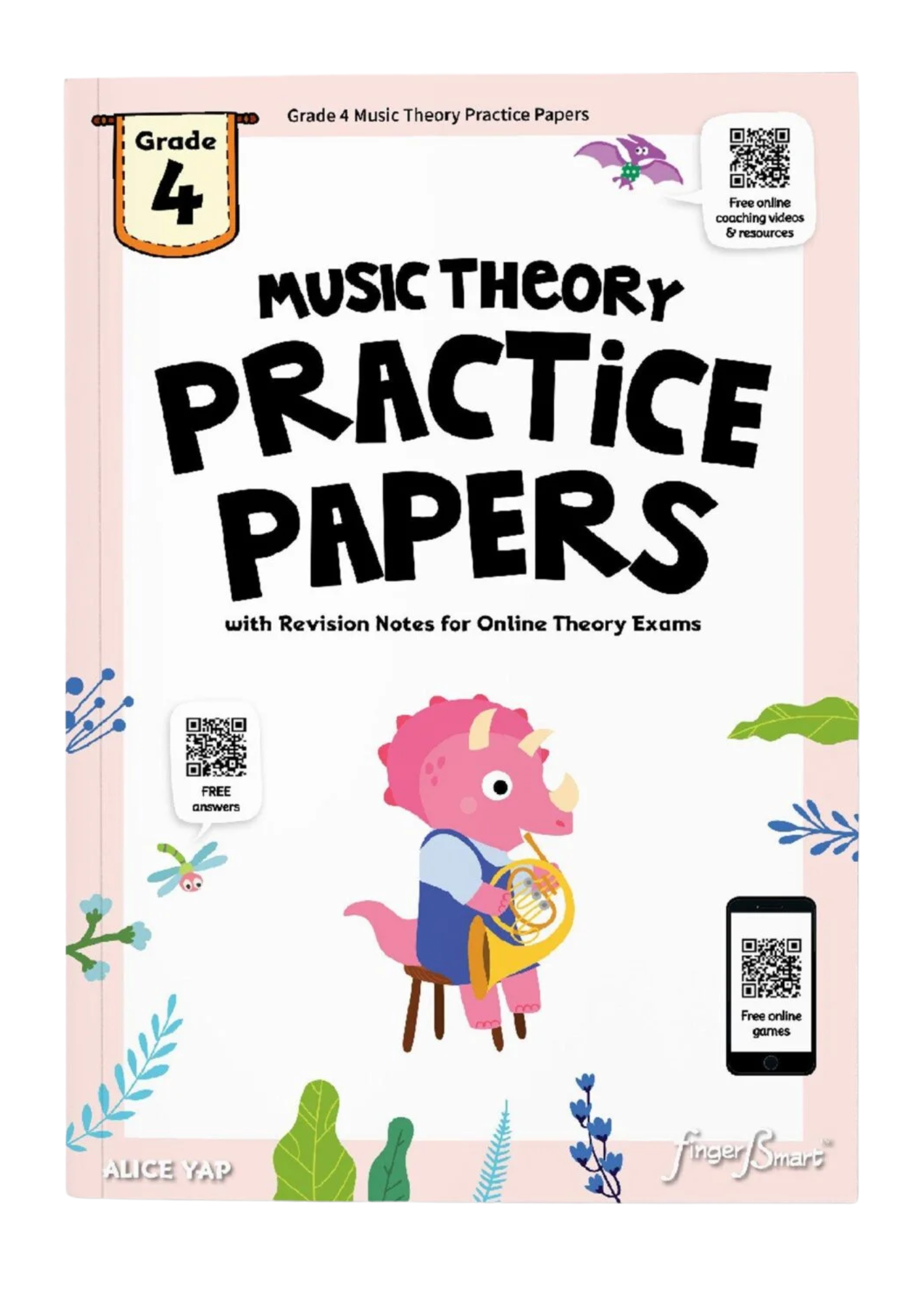 Fingersmart Music Theory Practice Papers Grade 1, Grade 2, Grade 3, Grade 4, Grade 5