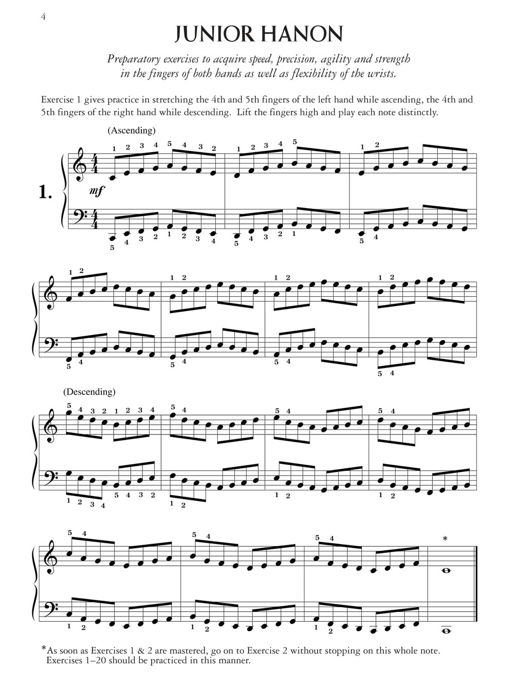 Alfred's Classic Editions Junior Hanon Piano Book