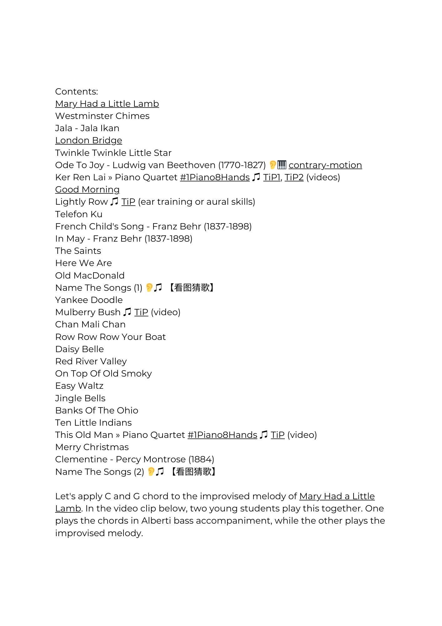 Piano Lesson Made Easy Level 1, Level 2, Level 3 Rhythm MP