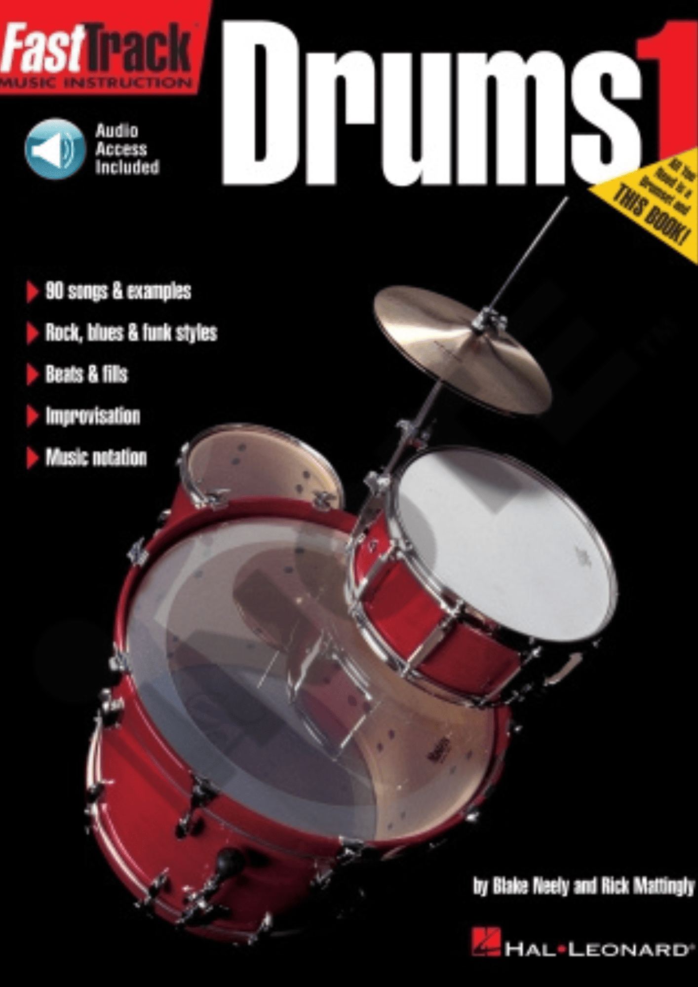 Hal Leonard FastTrack Drums Method – Book 1, Book 2 Fast Track Music Instruction Softcover Audio Online