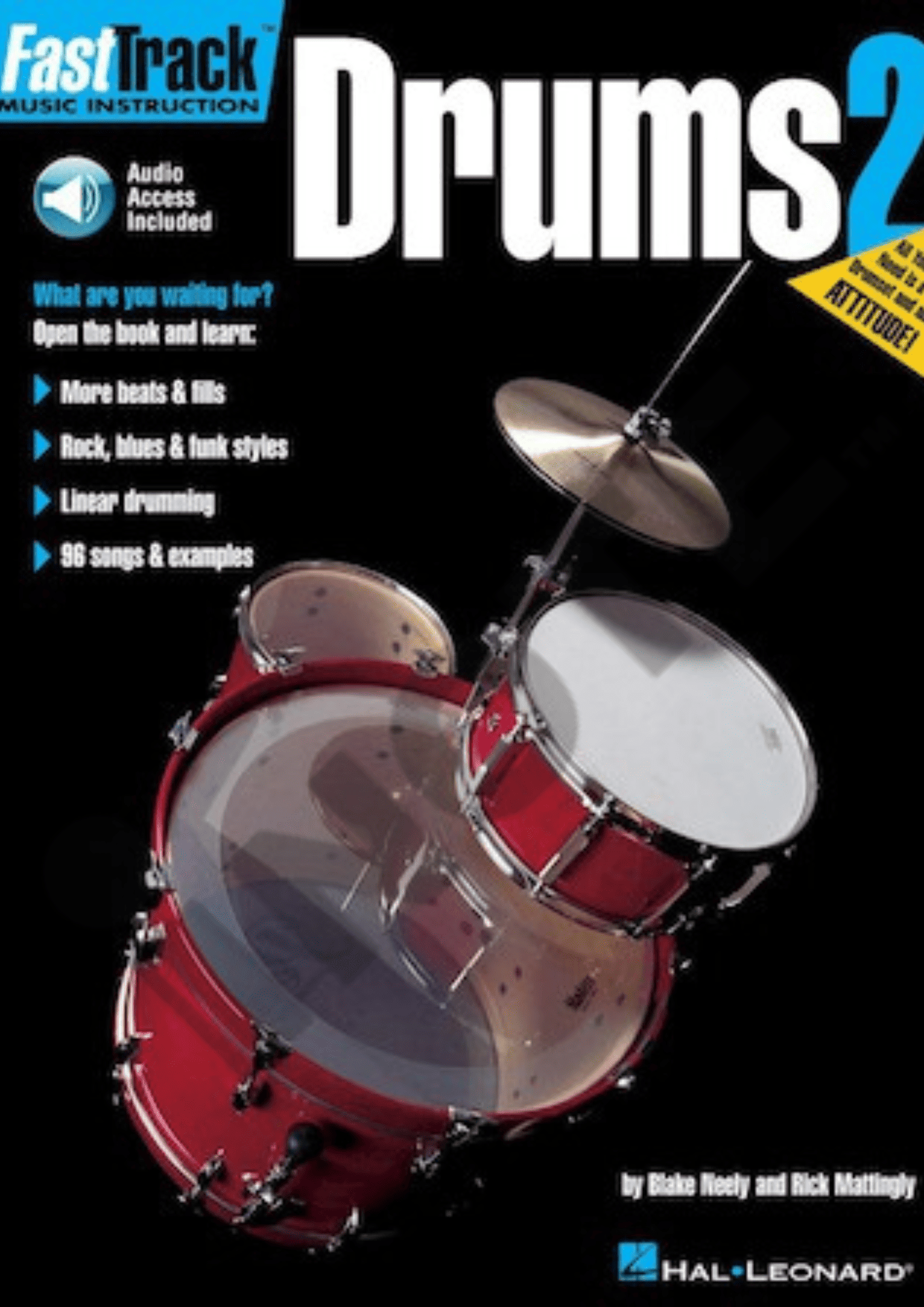 Hal Leonard FastTrack Drums Method – Book 1, Book 2 Fast Track Music Instruction Softcover Audio Online