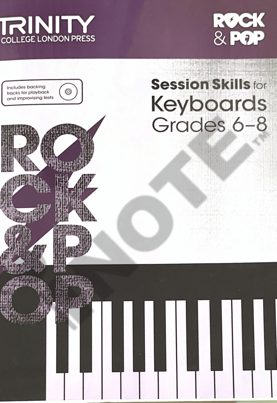 Trinity College London Press Rock & Pop Session Skills for Keyboards Grades 6-8 Piano Book Music Score