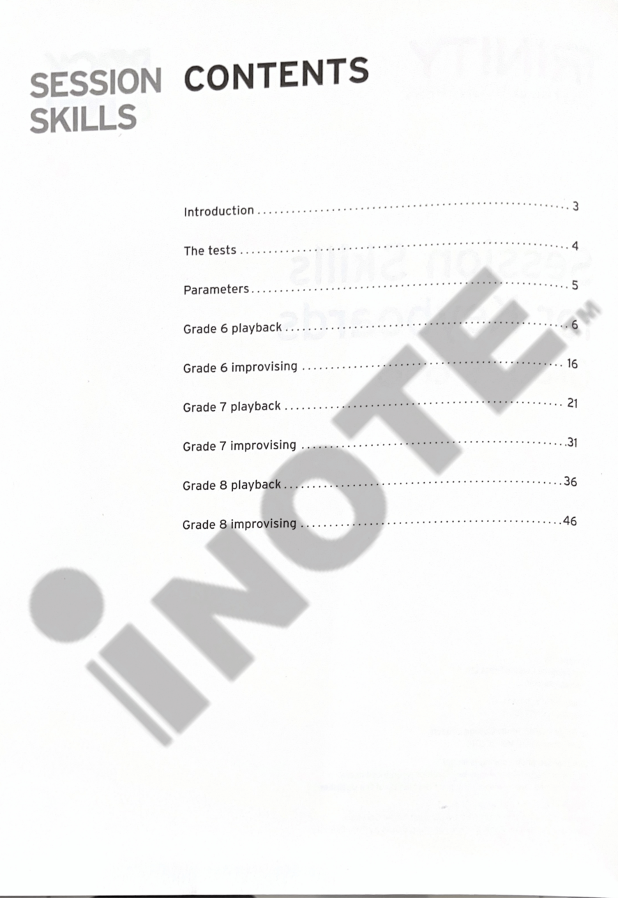 Trinity College London Press Rock & Pop Session Skills for Keyboards Grades 6-8 Piano Book Music Score