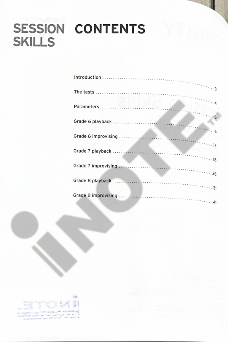 Trinity College London Press Rock & Pop Session Skills for Vocals Grades 6-8 Singing Book Music Score