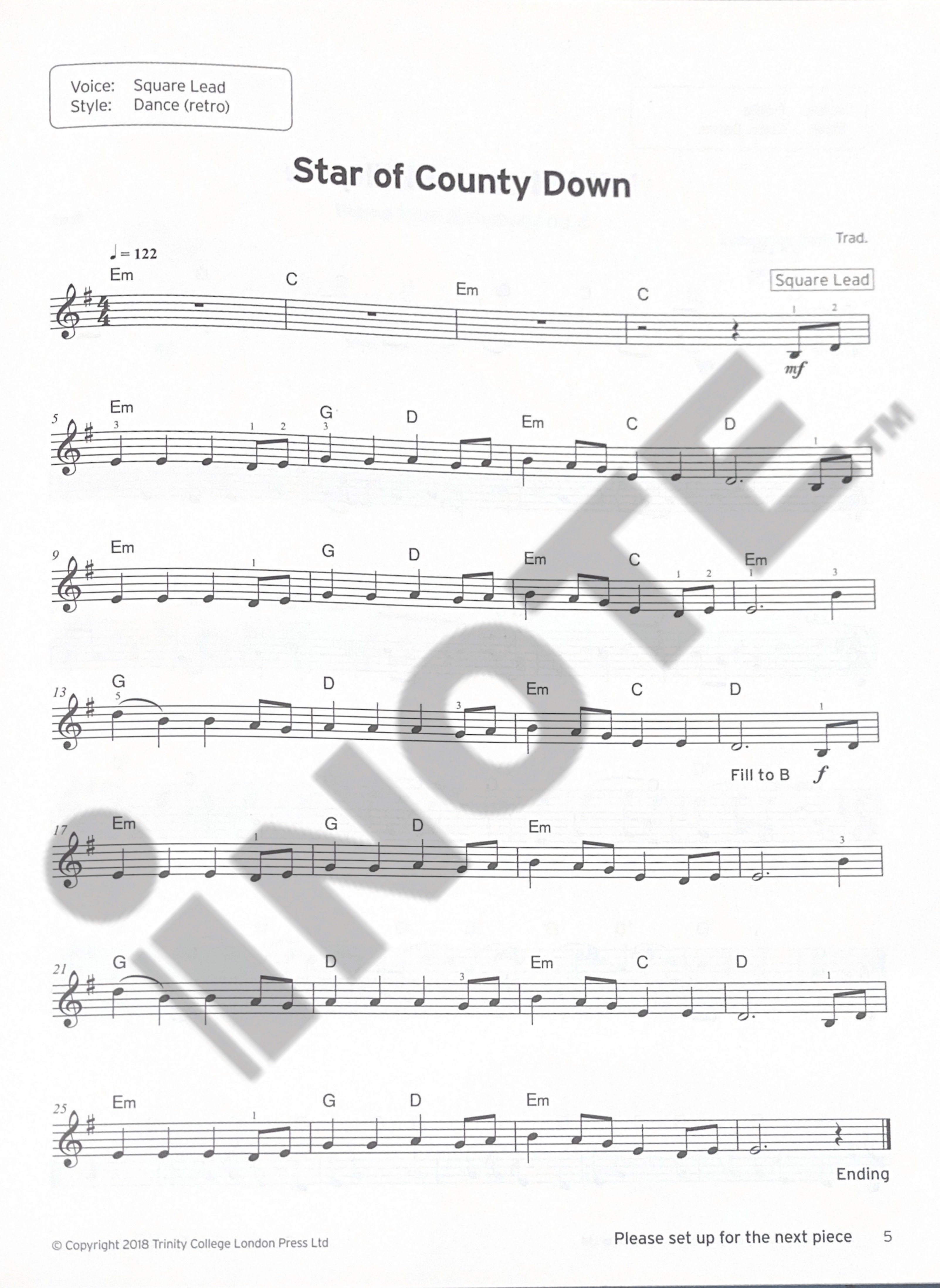 Trinity College London Press TCL Syllabus Piano Book Exam Electronic Keyboard from 2019: Grade 1