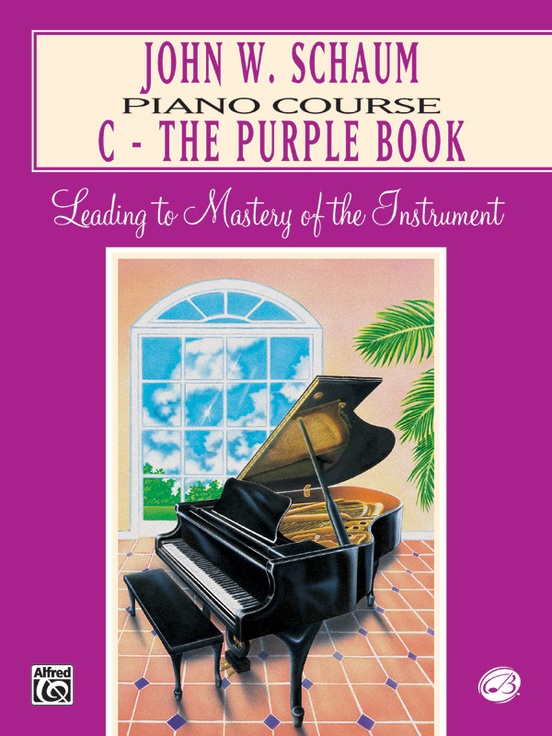 John W. Schaum Piano Course, A The Red Book, B The Blue Book, C The Purple Book, D The Orange Book