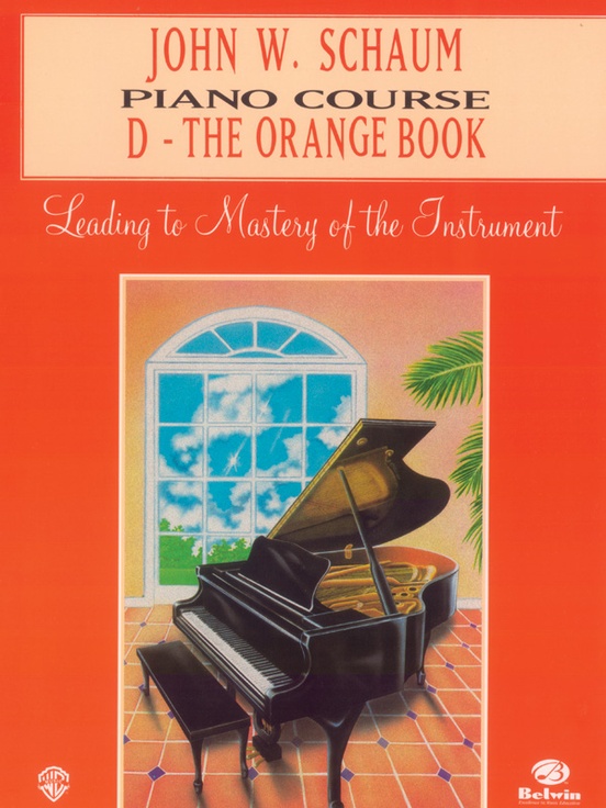 John W. Schaum Piano Course, A The Red Book, B The Blue Book, C The Purple Book, D The Orange Book