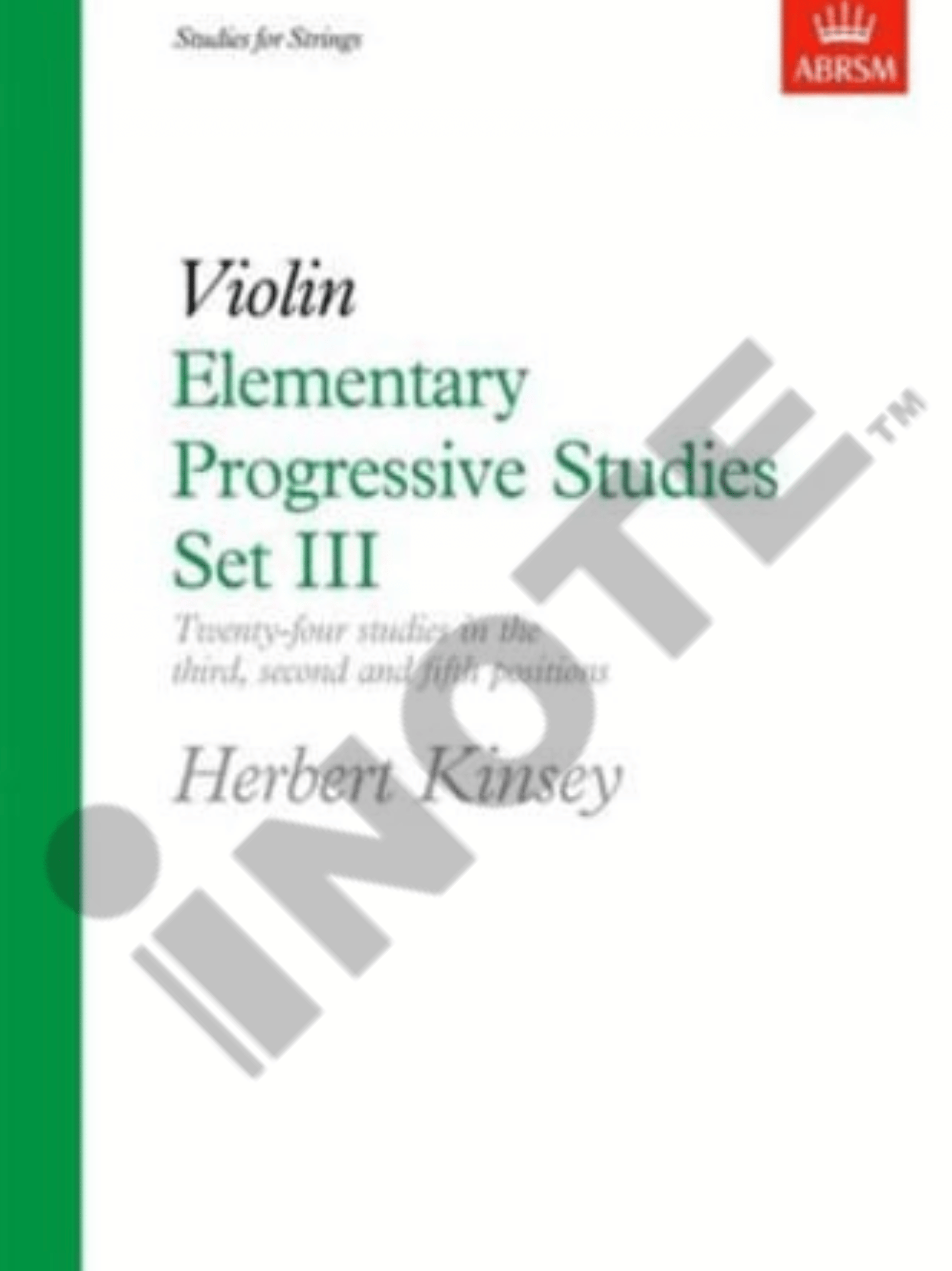 ABRSM Kinsey Studies for Strings Violin Elementary Progressive Studies - Set 1, Set 2, Set 3 Book