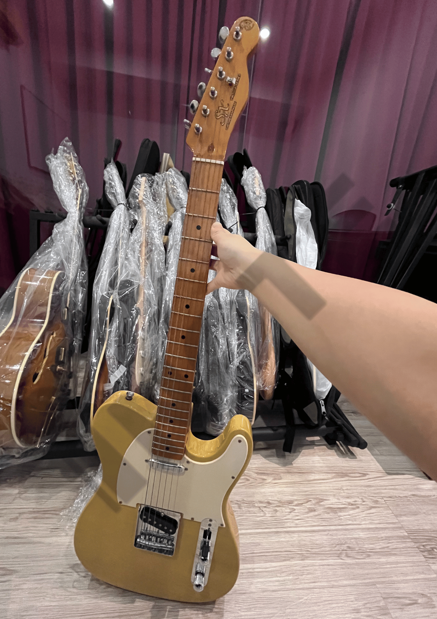 SX Guitars Electric Guitar Vintage Series Custom Handmade Two Way Truss Rod Display Unit