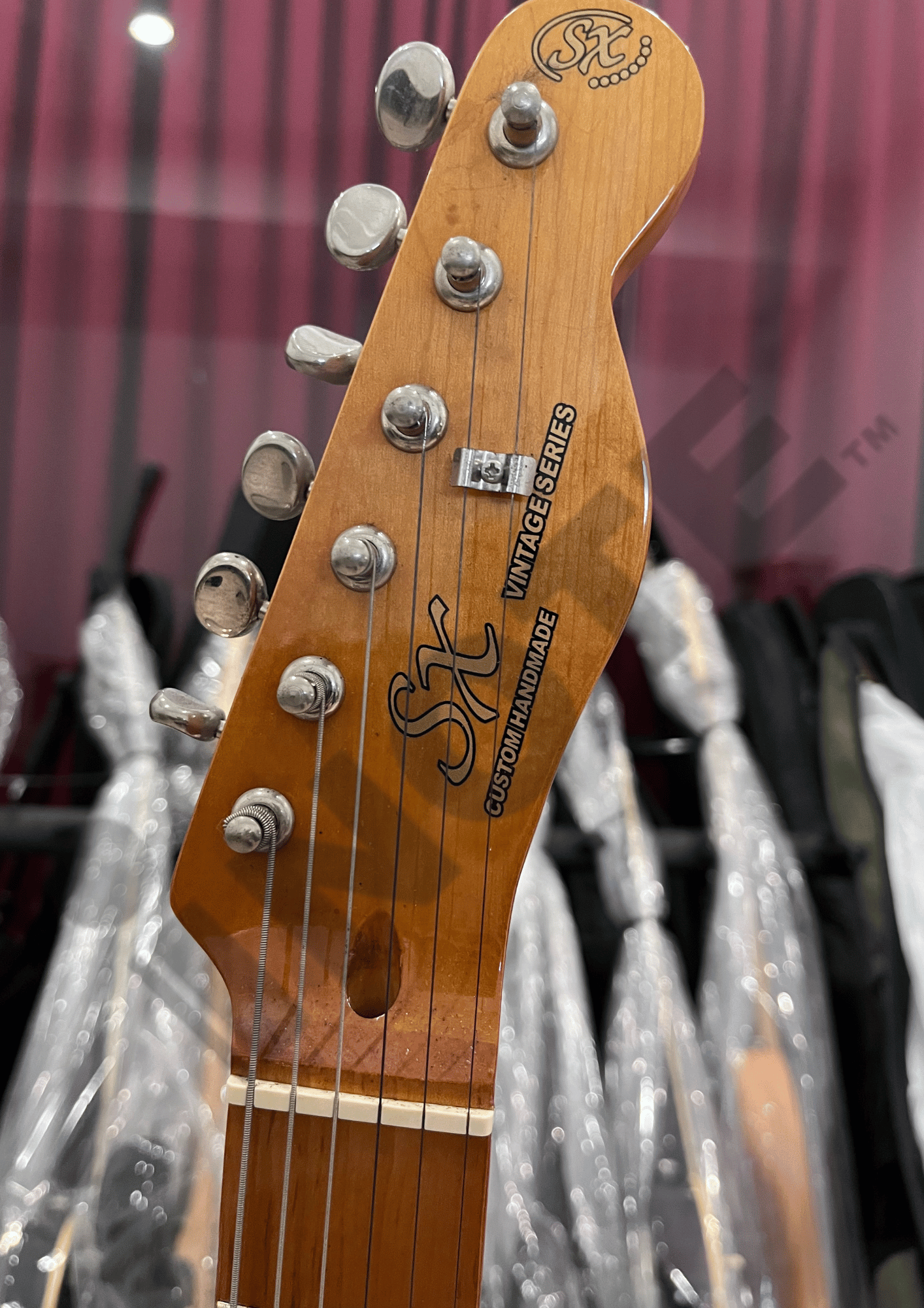 SX Guitars Electric Guitar Vintage Series Custom Handmade Two Way Truss Rod Display Unit