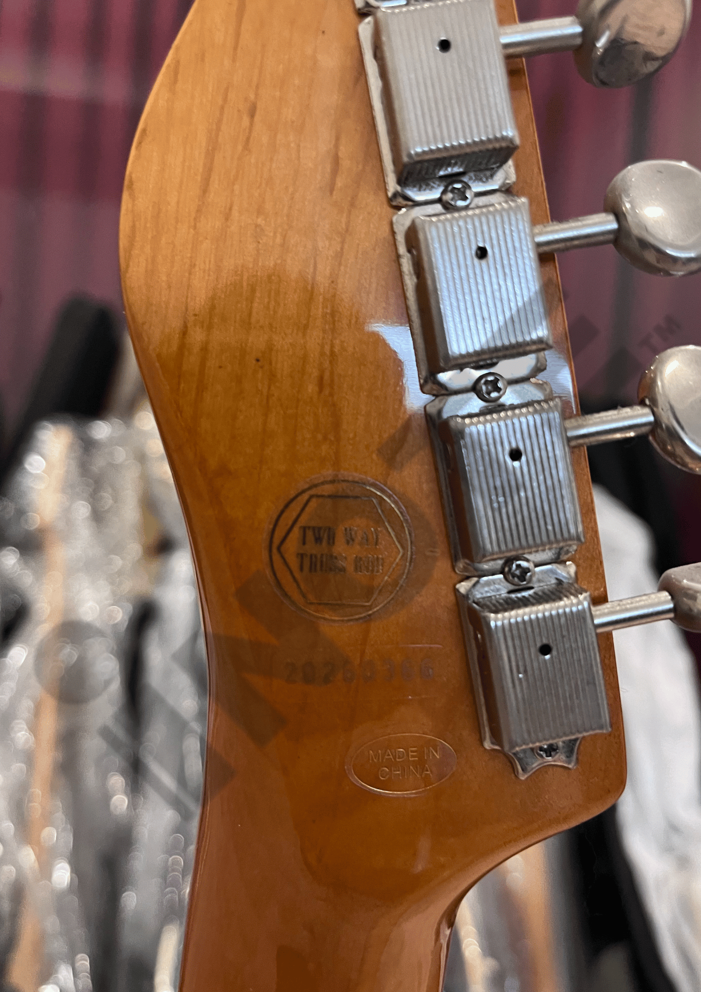 SX Guitars Electric Guitar Vintage Series Custom Handmade Two Way Truss Rod Display Unit