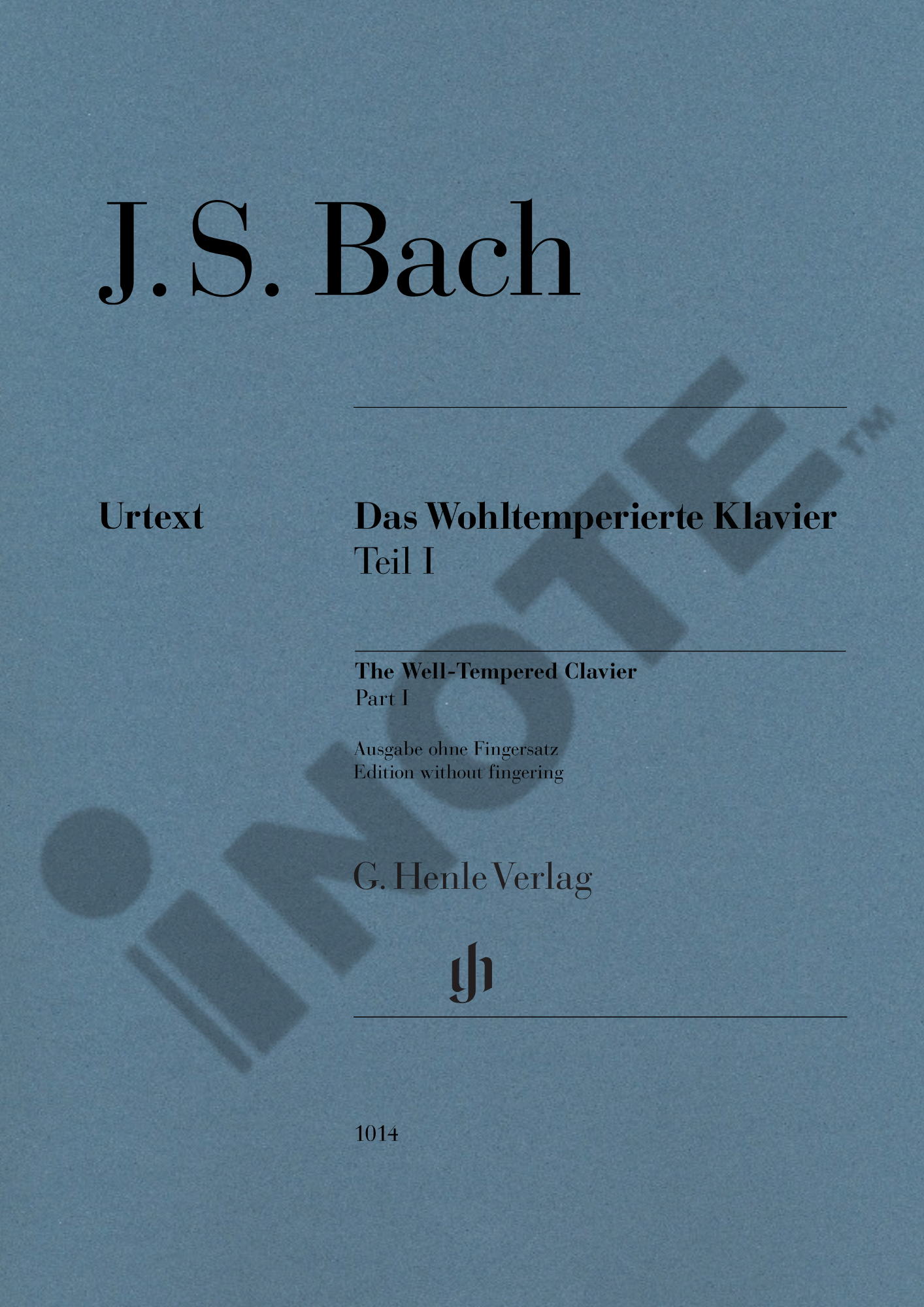 G. Henle Verlag Johann Sebastian Bach The Well-Tempered Clavier Part I BWV 846-869 Piano Book