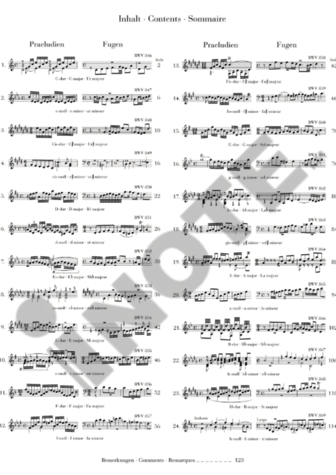 G. Henle Verlag Johann Sebastian Bach The Well-Tempered Clavier Part I BWV 846-869 Piano Book